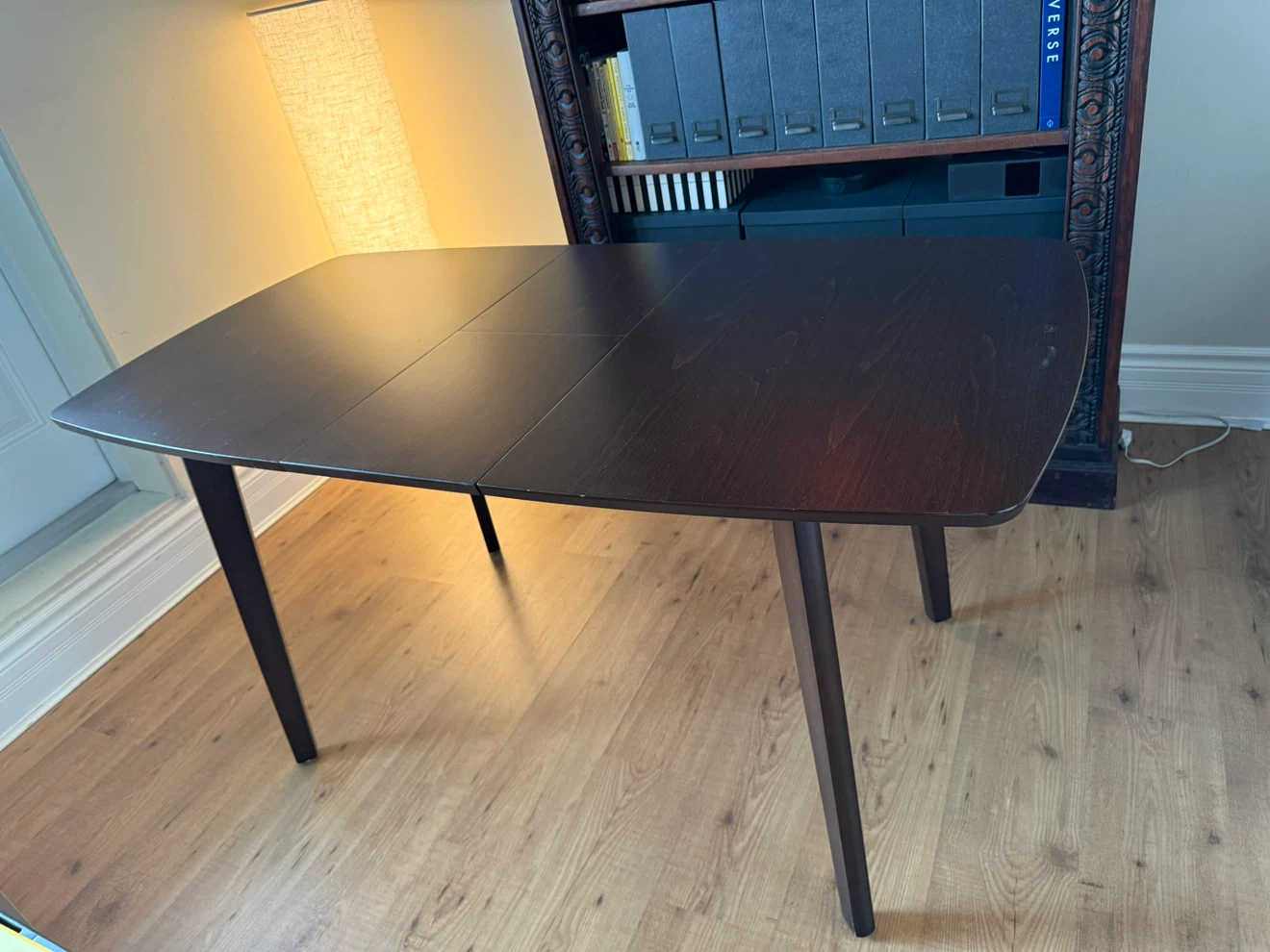 Solid Wood Dining Table With Extender - photo 2