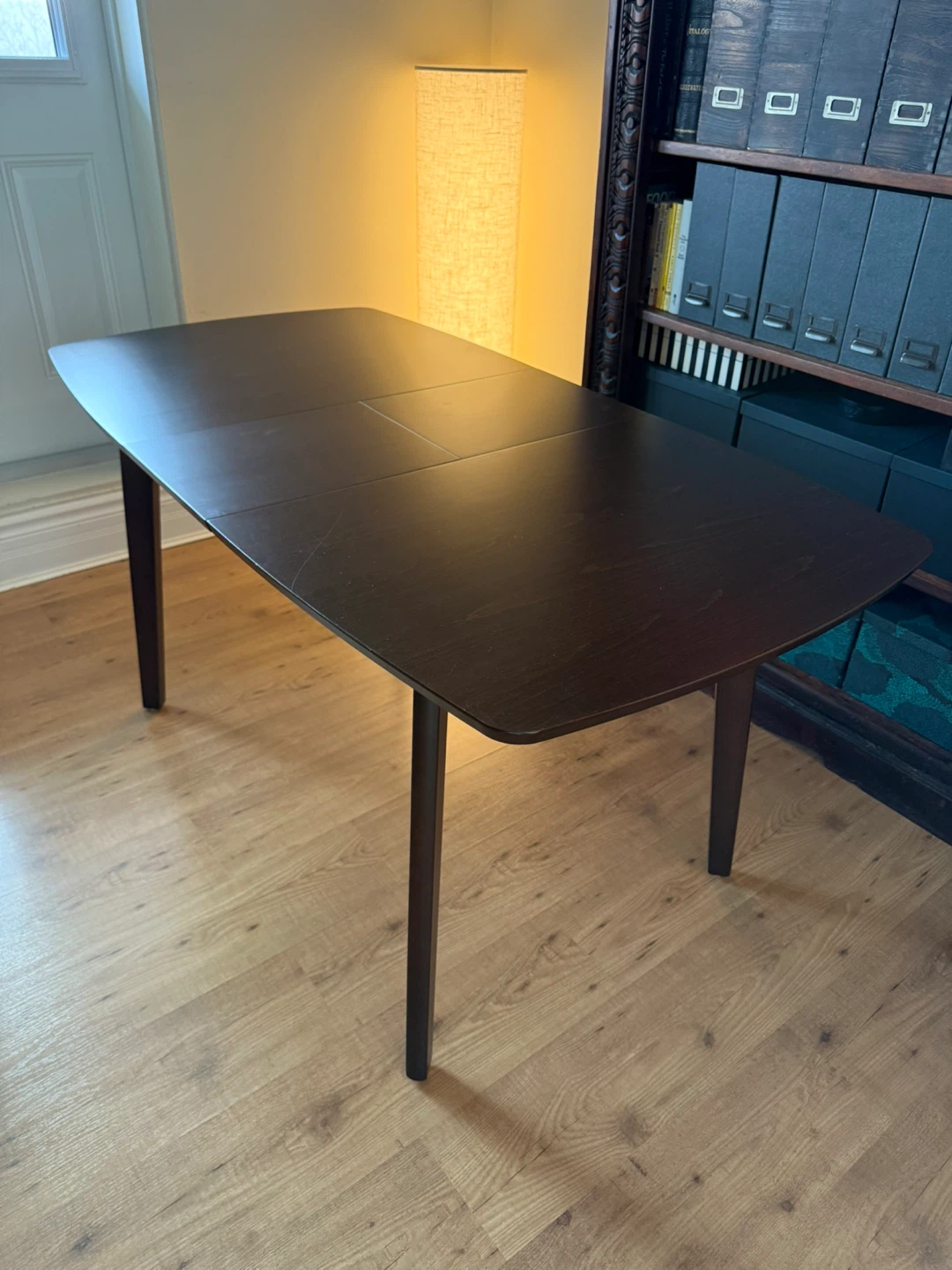 Solid Wood Dining Table With Extender - photo 3