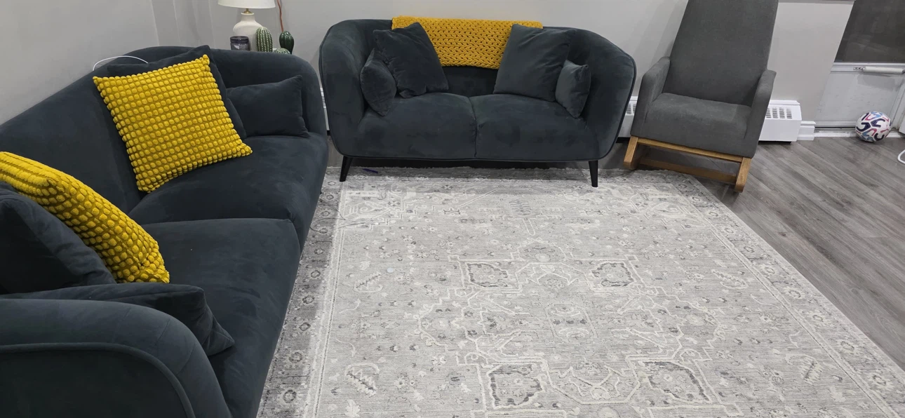 Dark Grey Velvet Loveseat - photo 2