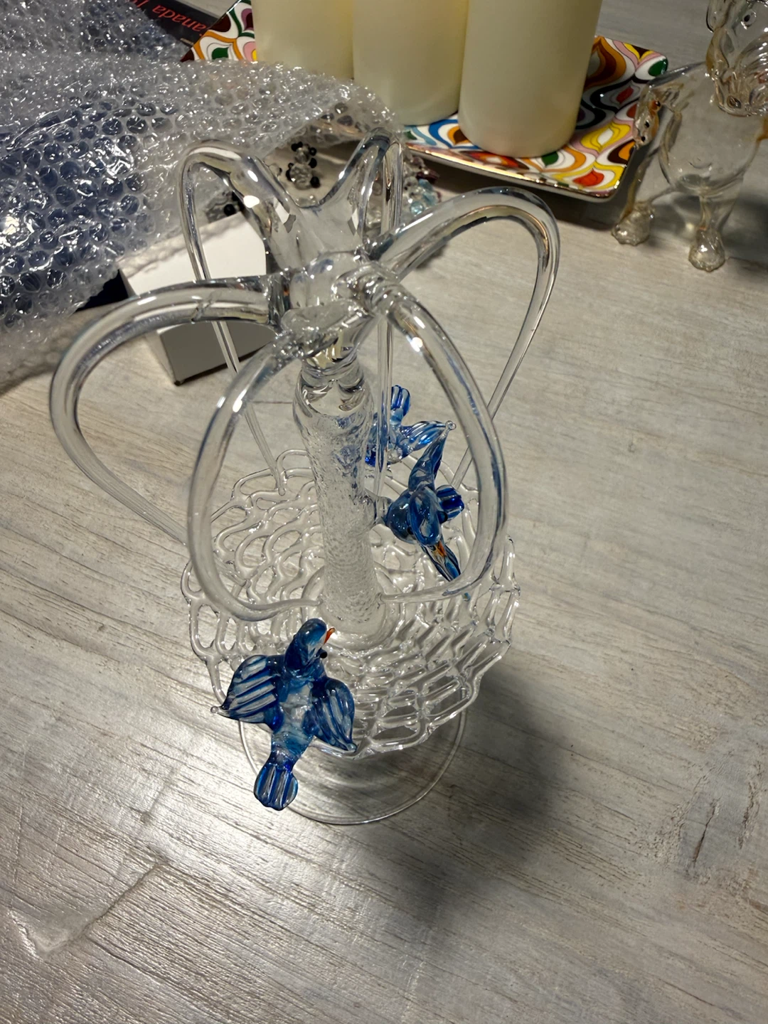 AltaGlass (Medicine Hat) bird ornament with stand - photo 4