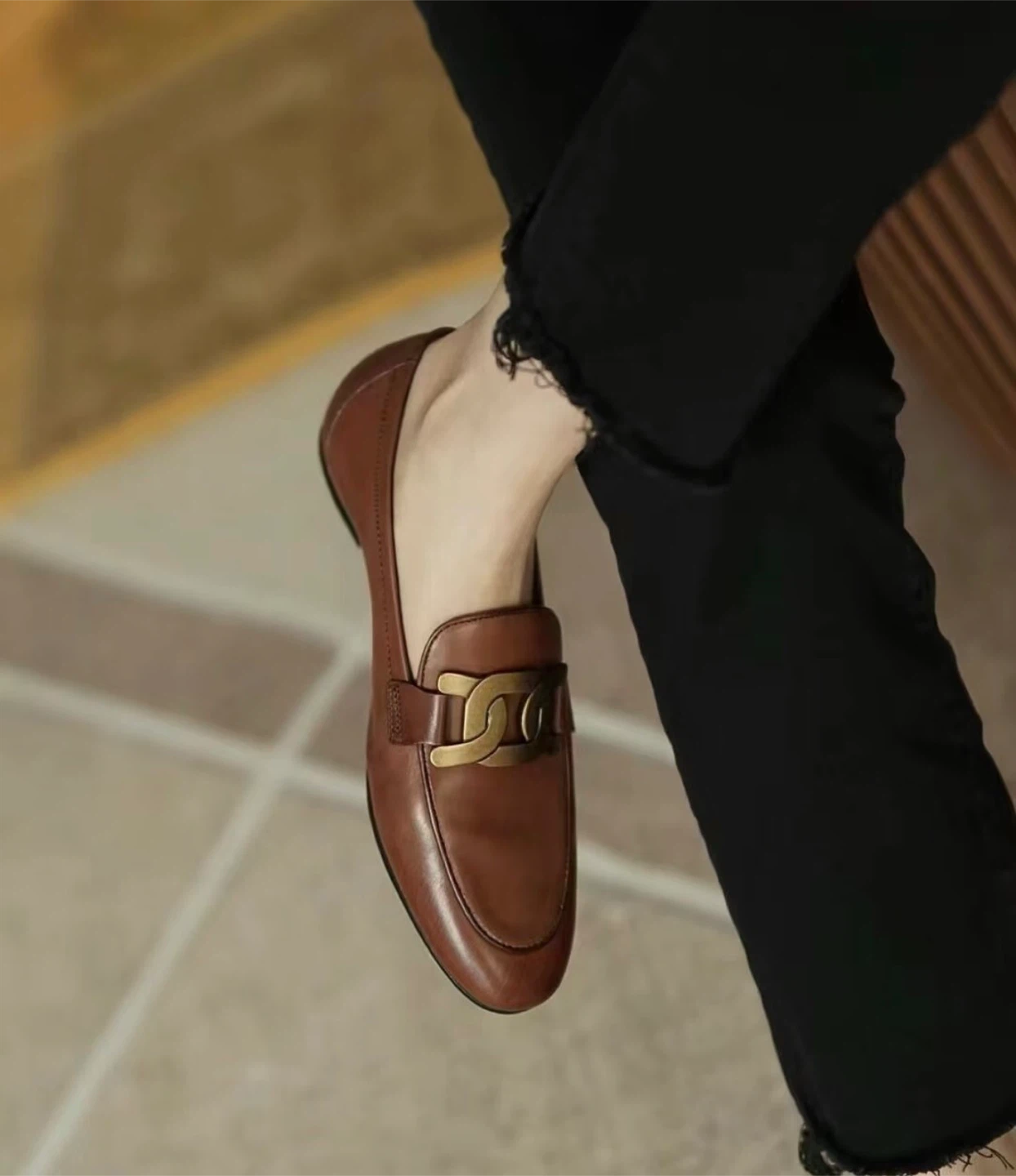 Tod's Brown Leather Loafers