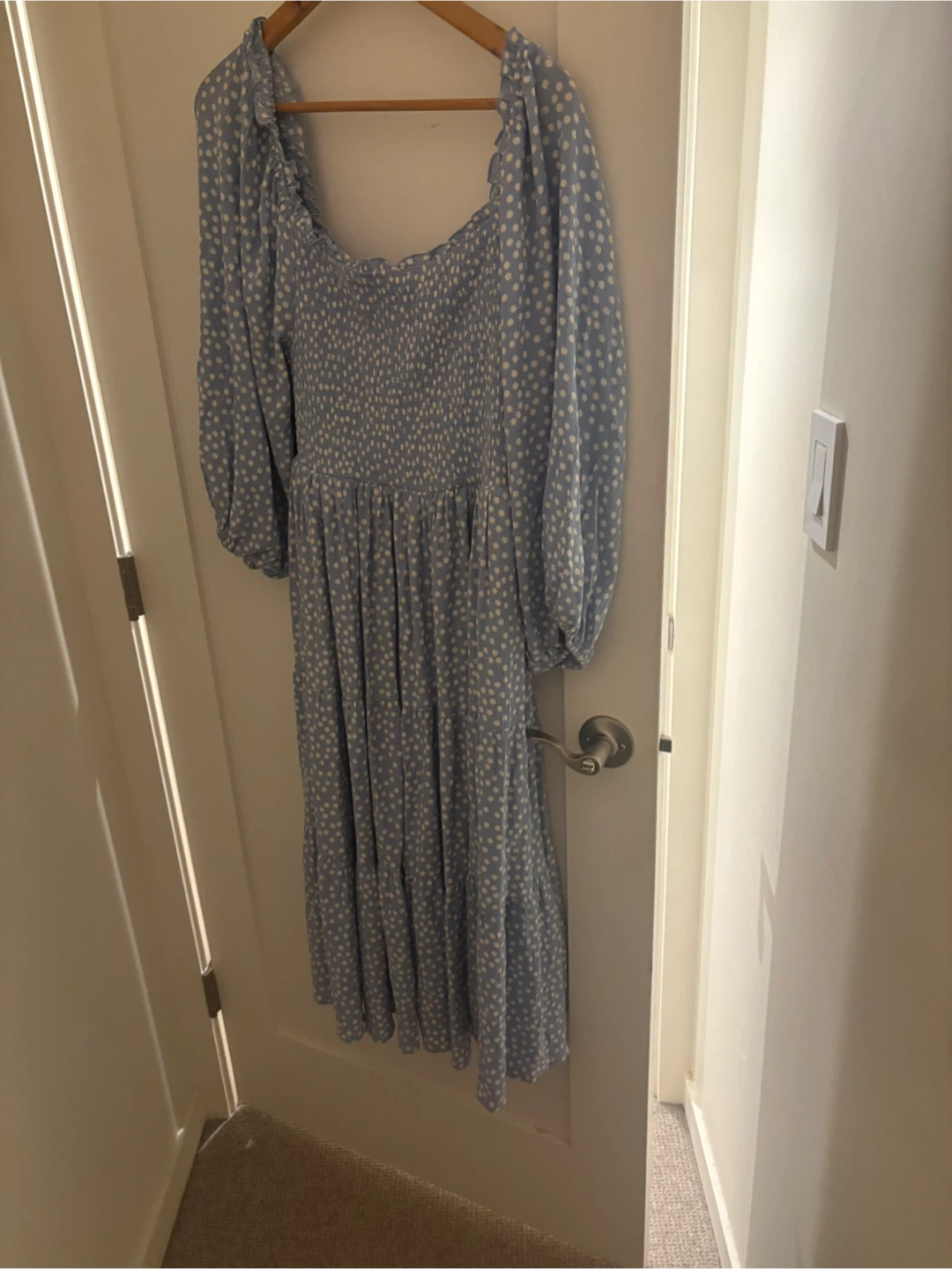 Torrid light blue polka dot dress