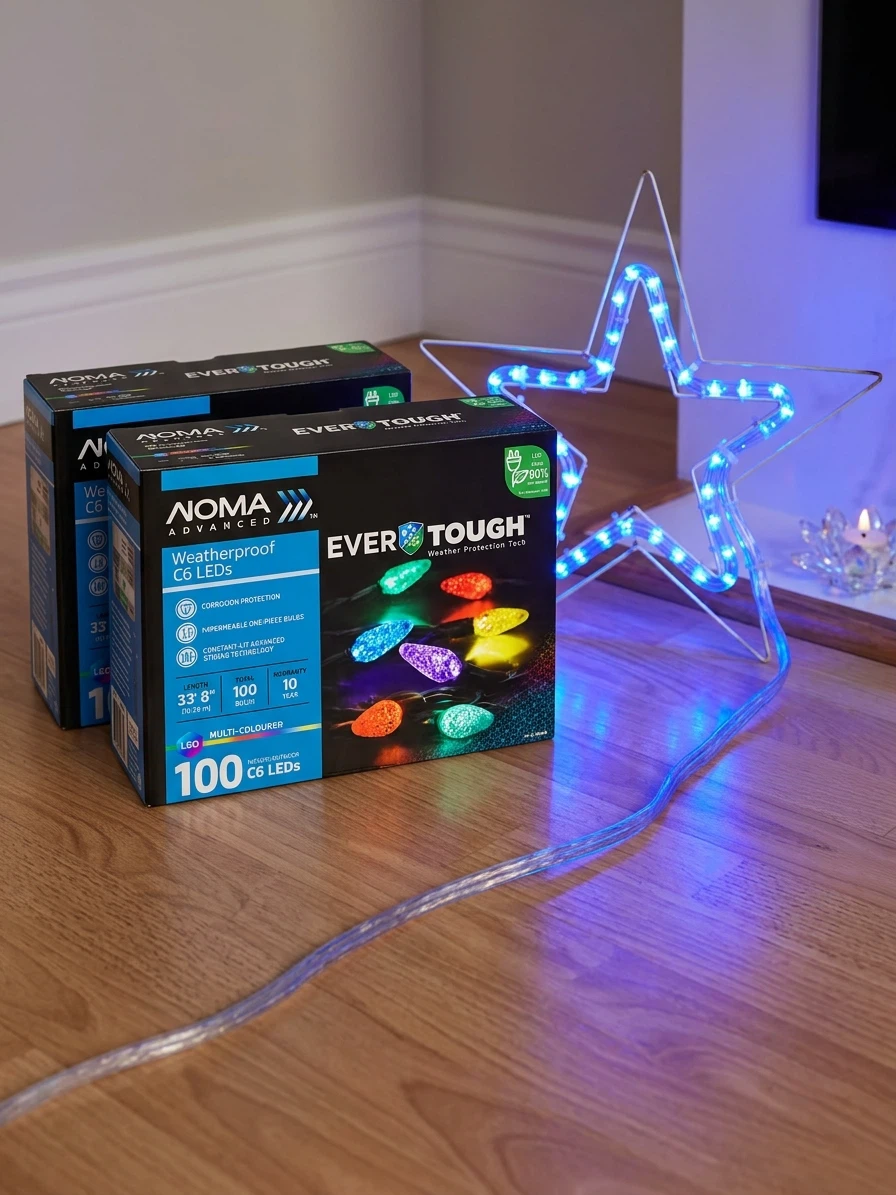 🎄Christmas Lights LED 33 ft x 2 strings + LED Star