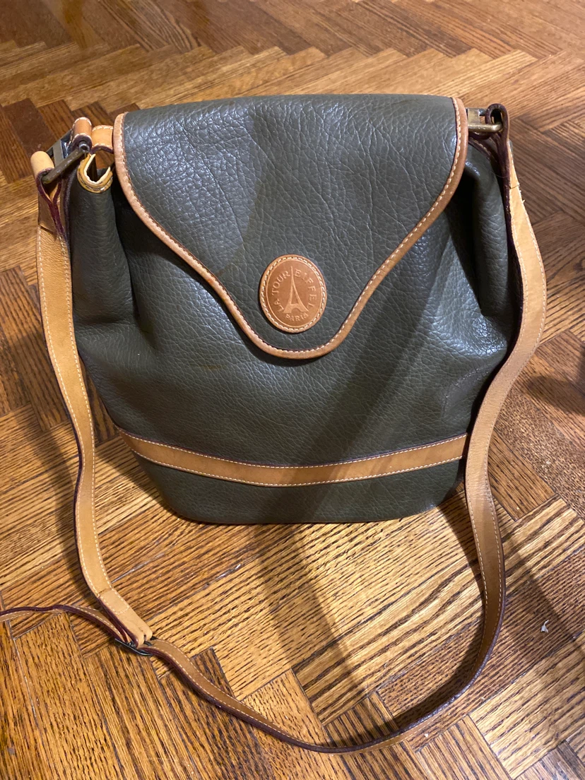 La Tour Eiffel Leather Crossbody Bag