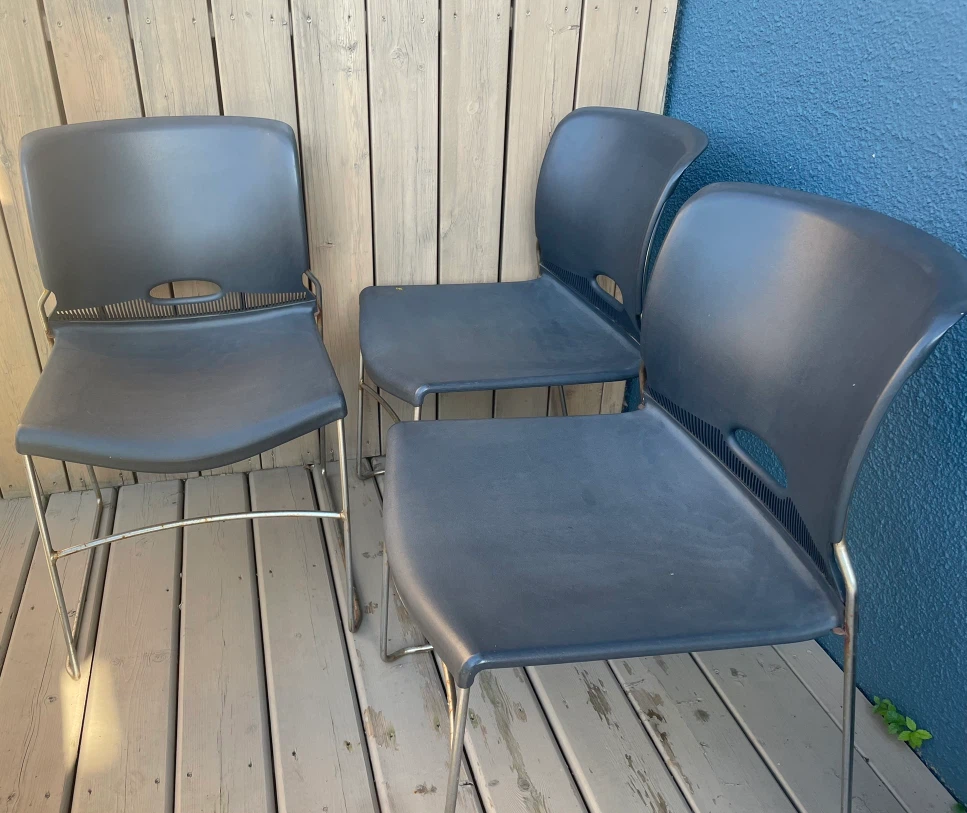 Set of 3 HON Stackable Chairs - photo 2
