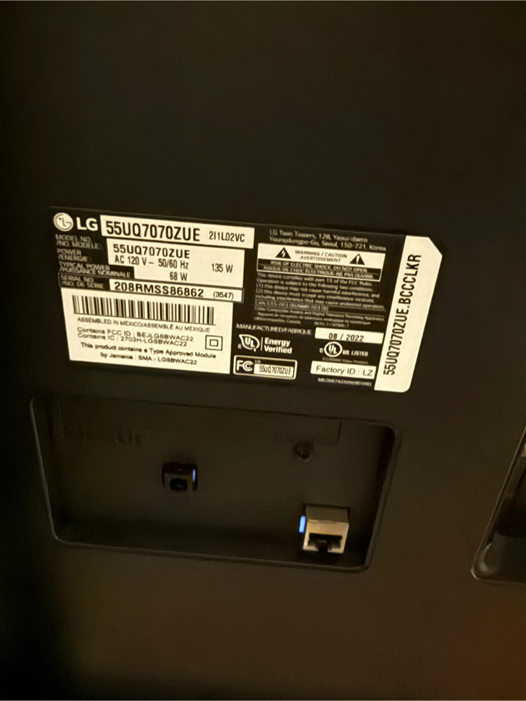 LG 55-inch 55UQ7070ZUE Smart TV - photo 3