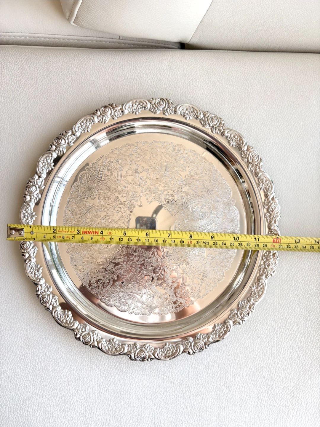 Oneida silver-plated decorative serving tray - photo 3