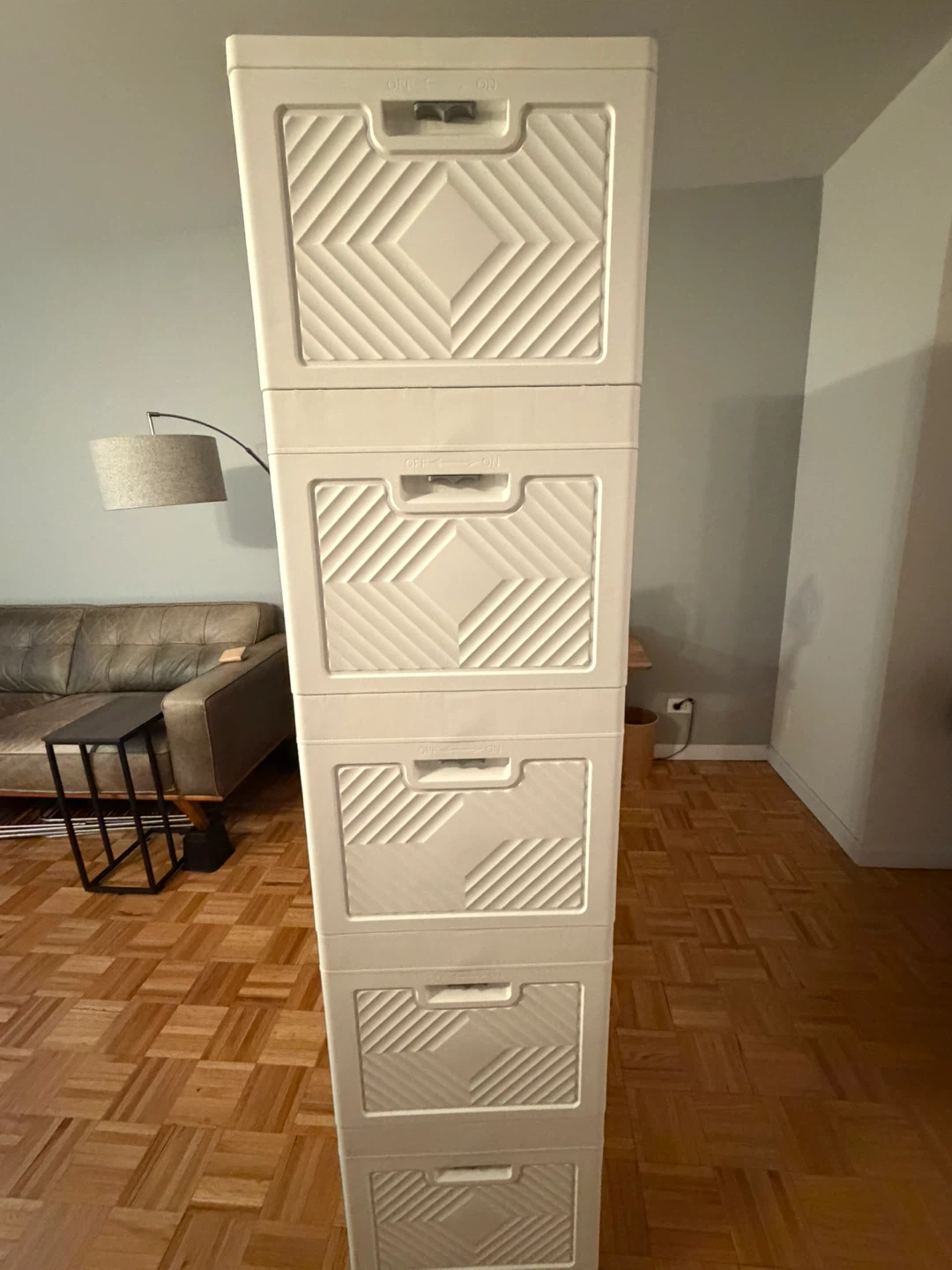 5-Tier White Storage Organizer with Doors - photo 2