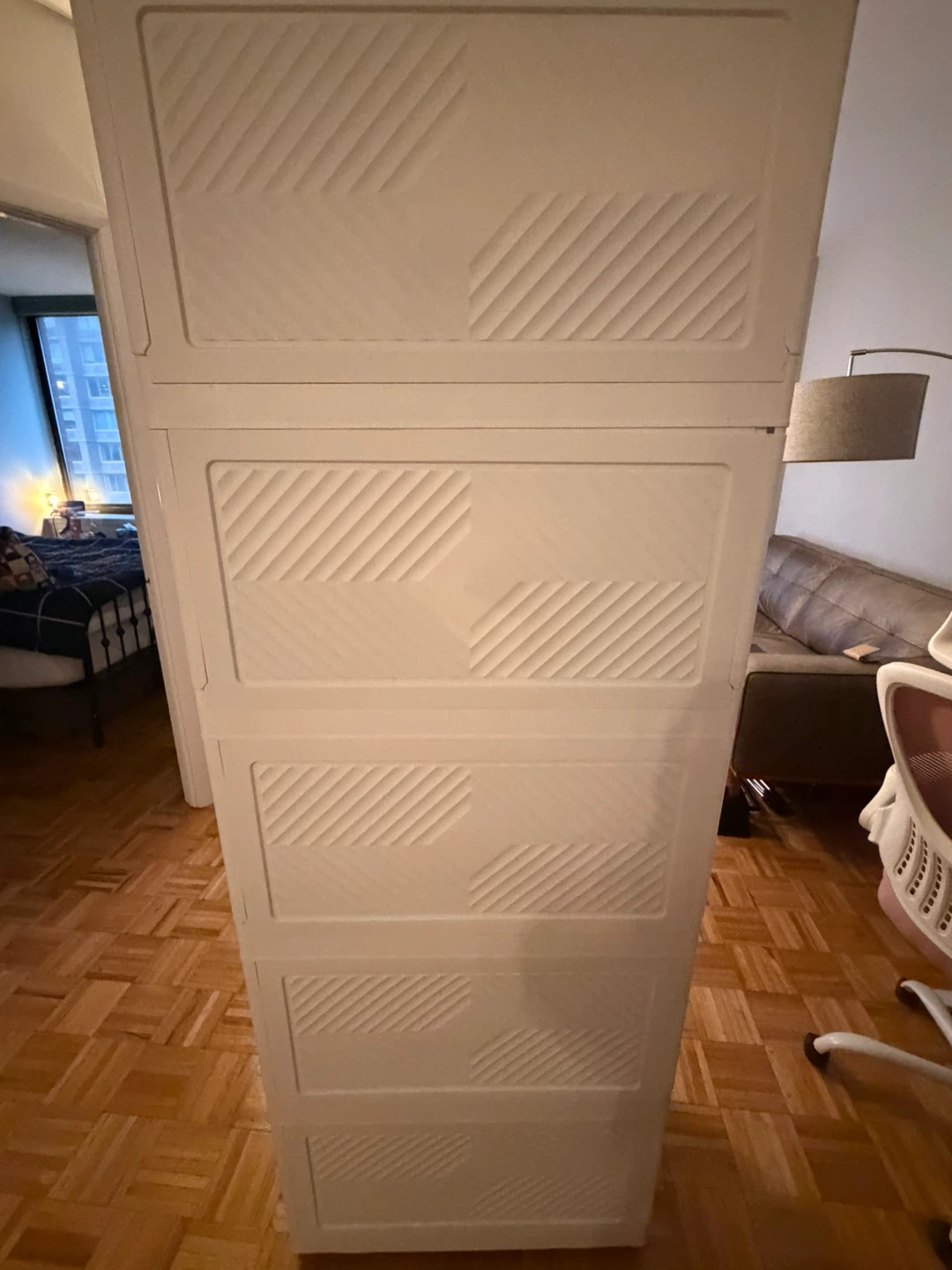 5-Tier White Storage Organizer with Doors - photo 3