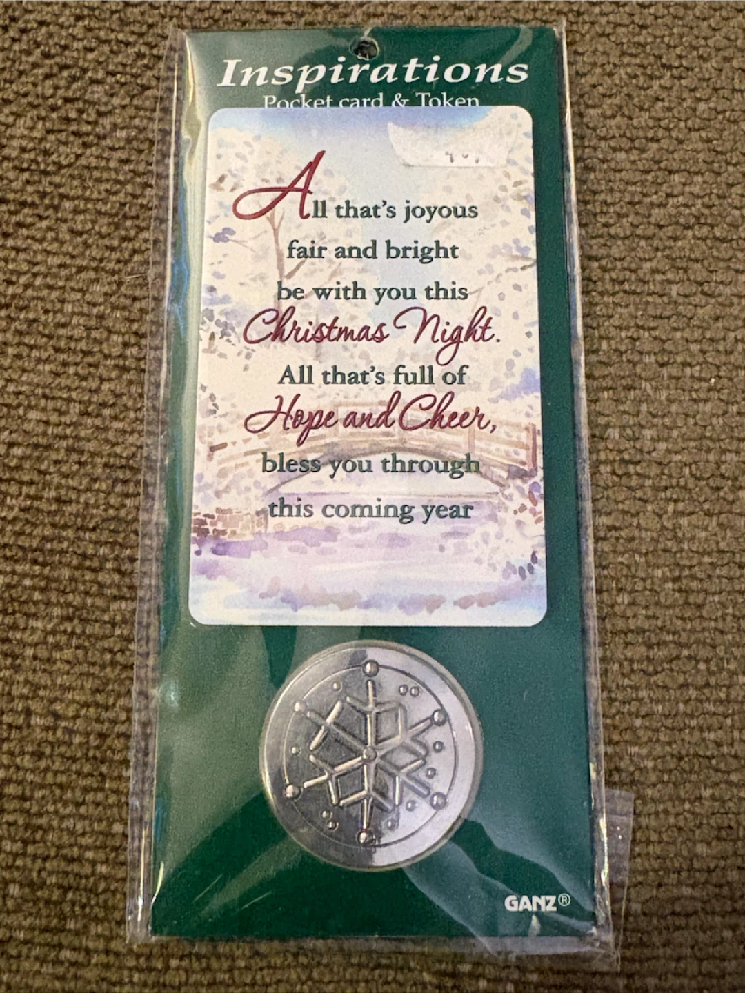 Ganz Inspirations Christmas Pocket Card and Token