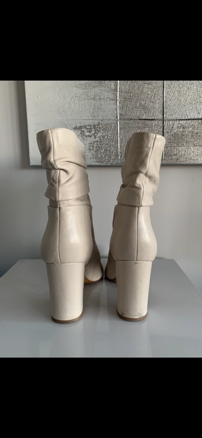 MARK FISHER Leather Booties-Cream - photo 4