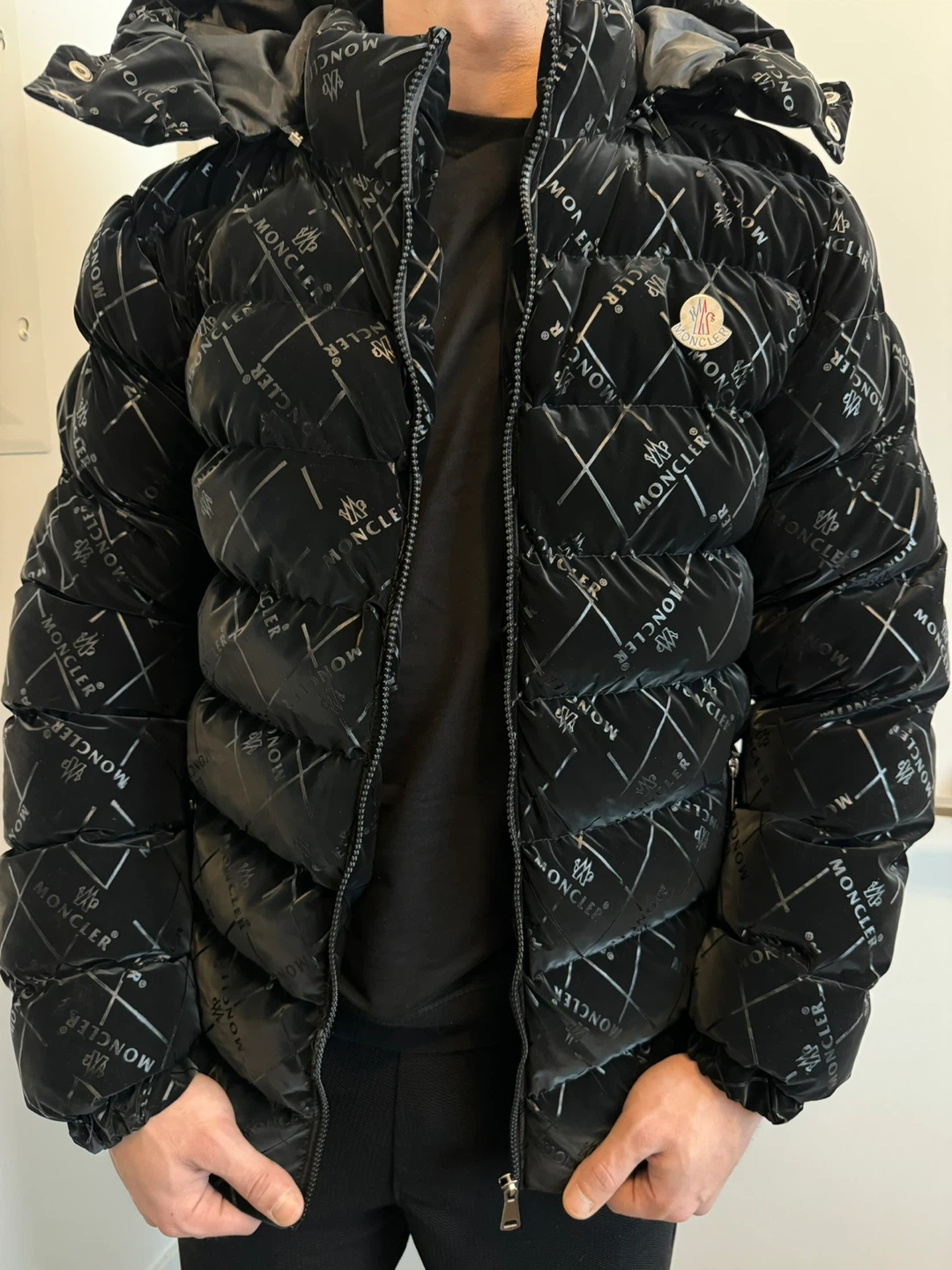 Moncler black down jacket