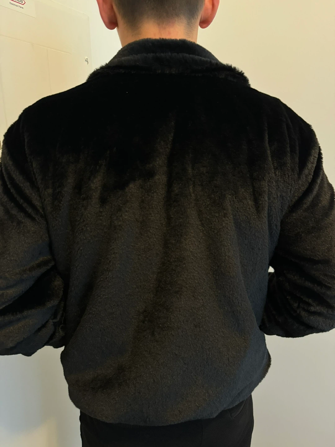 Moncler Faux Fur Jacket - Black - photo 5