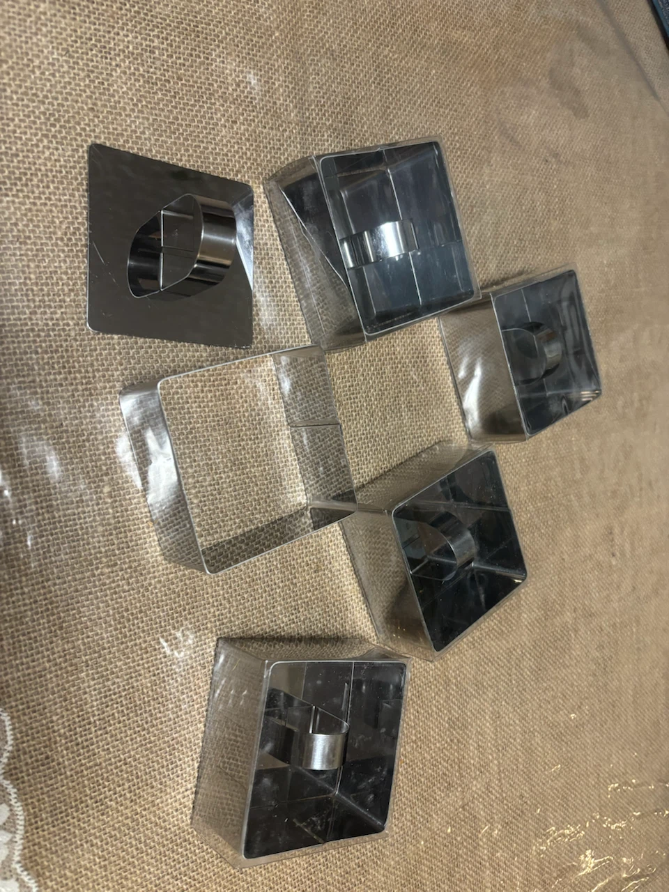 Stainless Steel Square Mousse Cake Rings with Pushers - photo 2