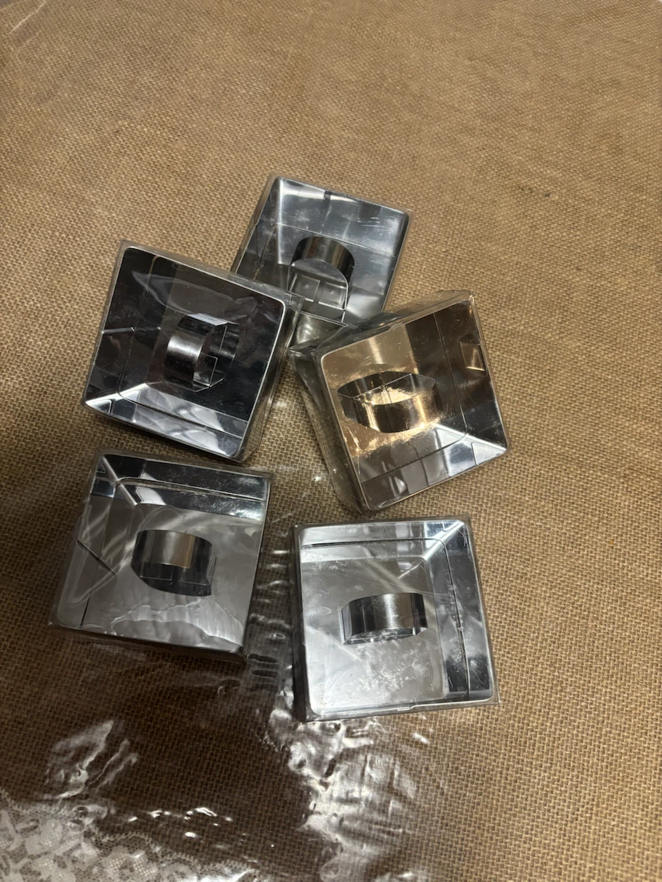 Stainless Steel Square Mousse Cake Rings with Pushers - photo 3