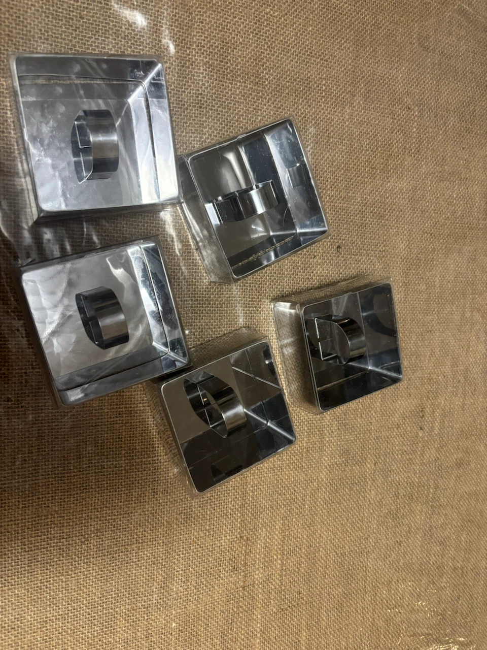 Stainless Steel Square Mousse Cake Rings with Pushers - photo 4