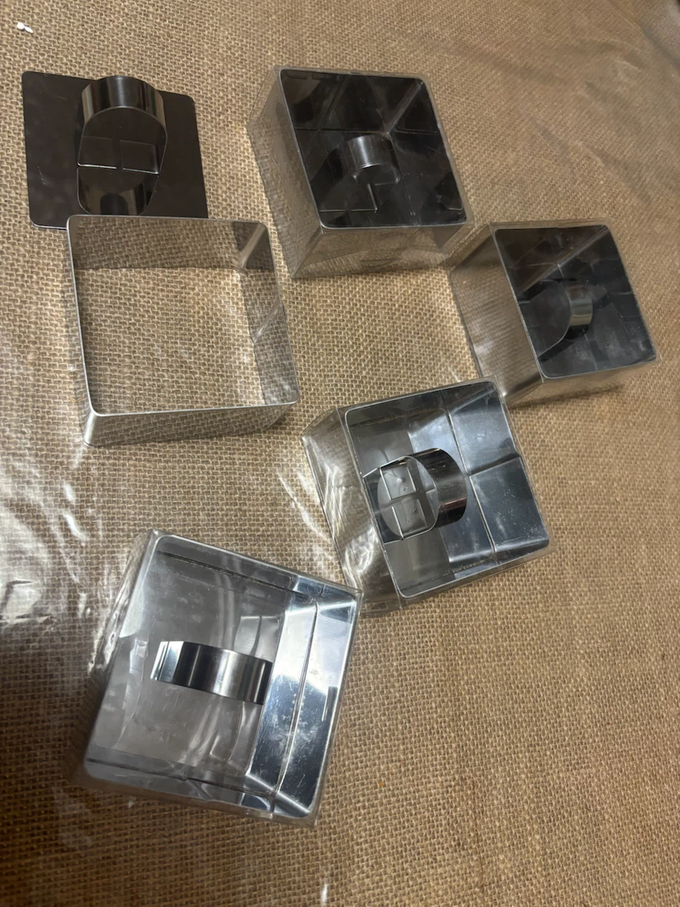 Stainless Steel Square Mousse Cake Rings with Pushers - photo 5