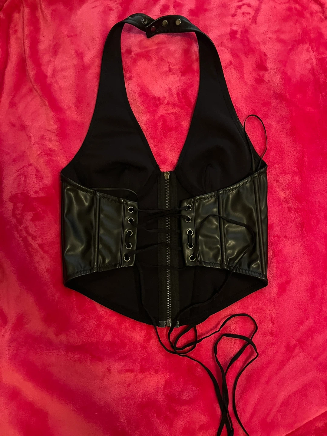 UO Faux Leather Corset Top - photo 5