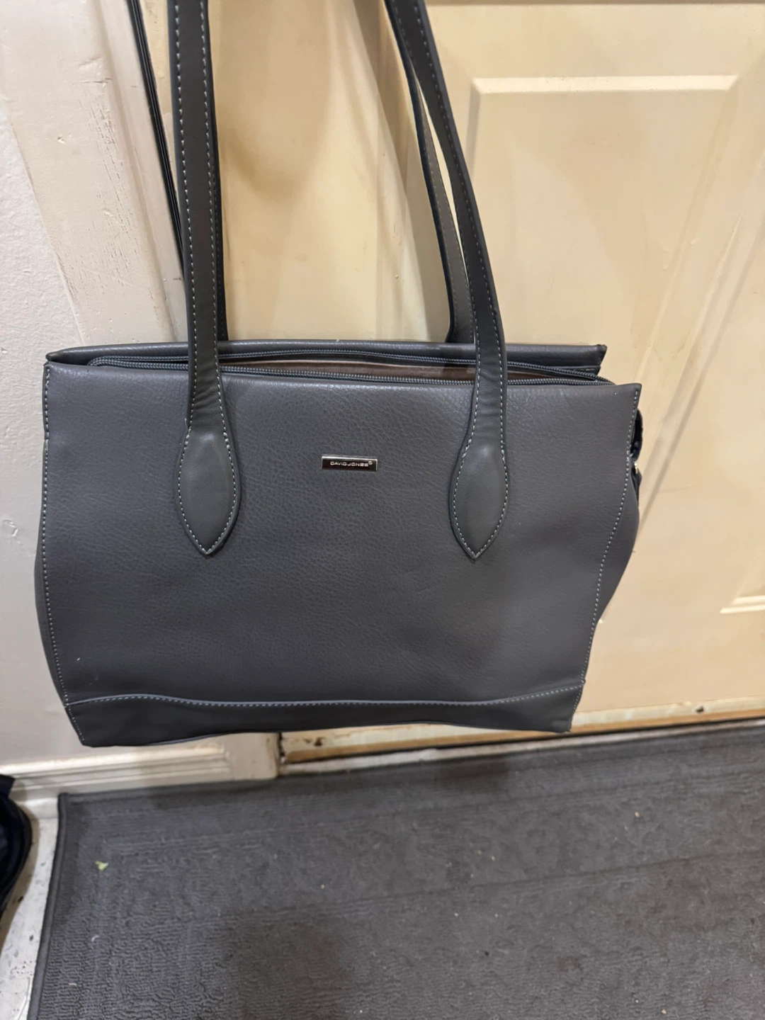 David Jones grey tote bag