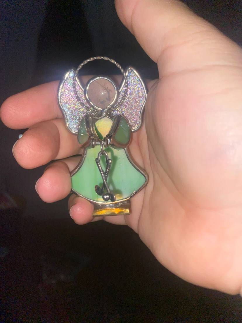 Stained Glass Angel Ornament