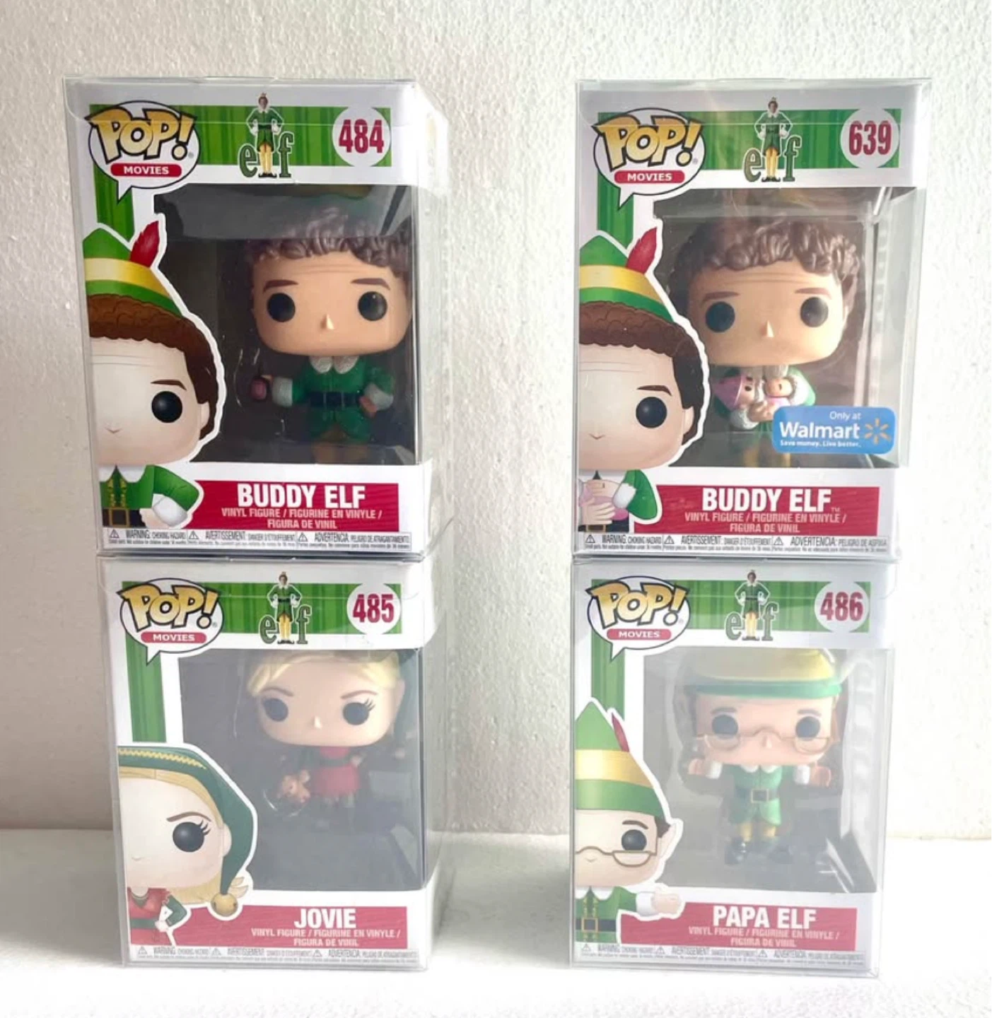 NIB FUNKO  ELF  #485 JOVIE #486 PAPA ELF #639 BUDDY #484 BUDDY