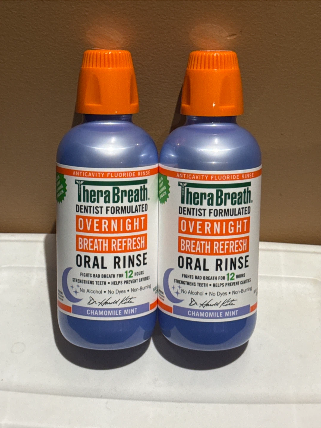 2 Bottles TheraBreath Overnight Oral Rinse