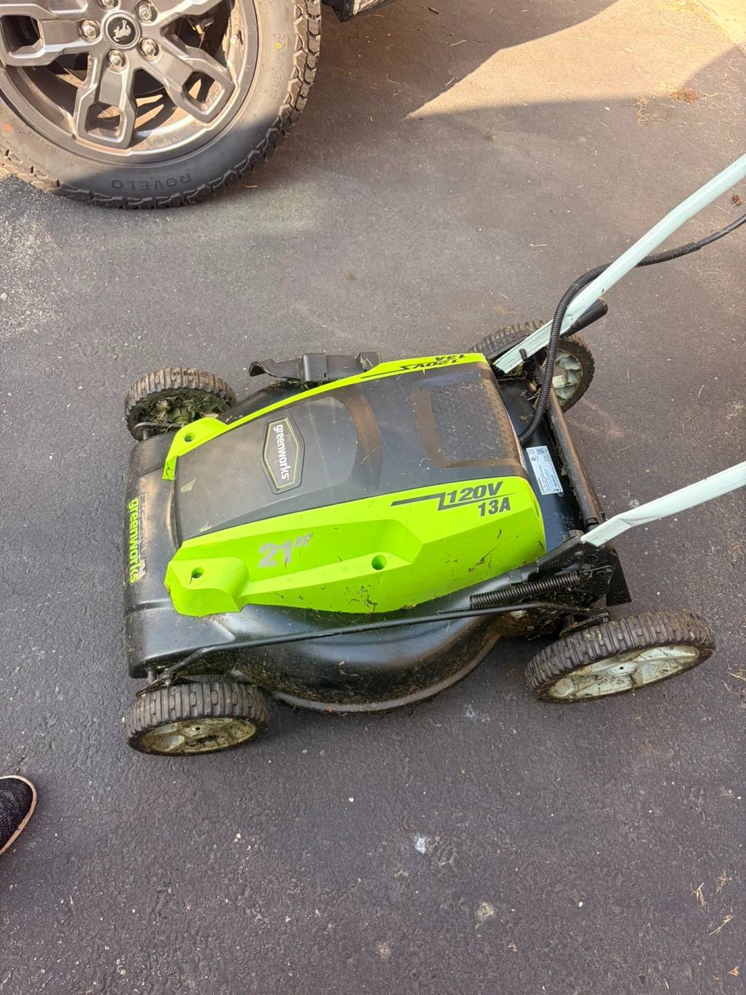 21” Greenworks Electric Corded Lawnmower - good condition - photo 3
