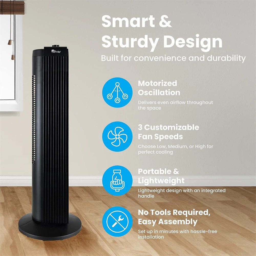 Standing Fan for Bedroom & Home 60° Oscillation, 3 Speeds NEW - photo 4