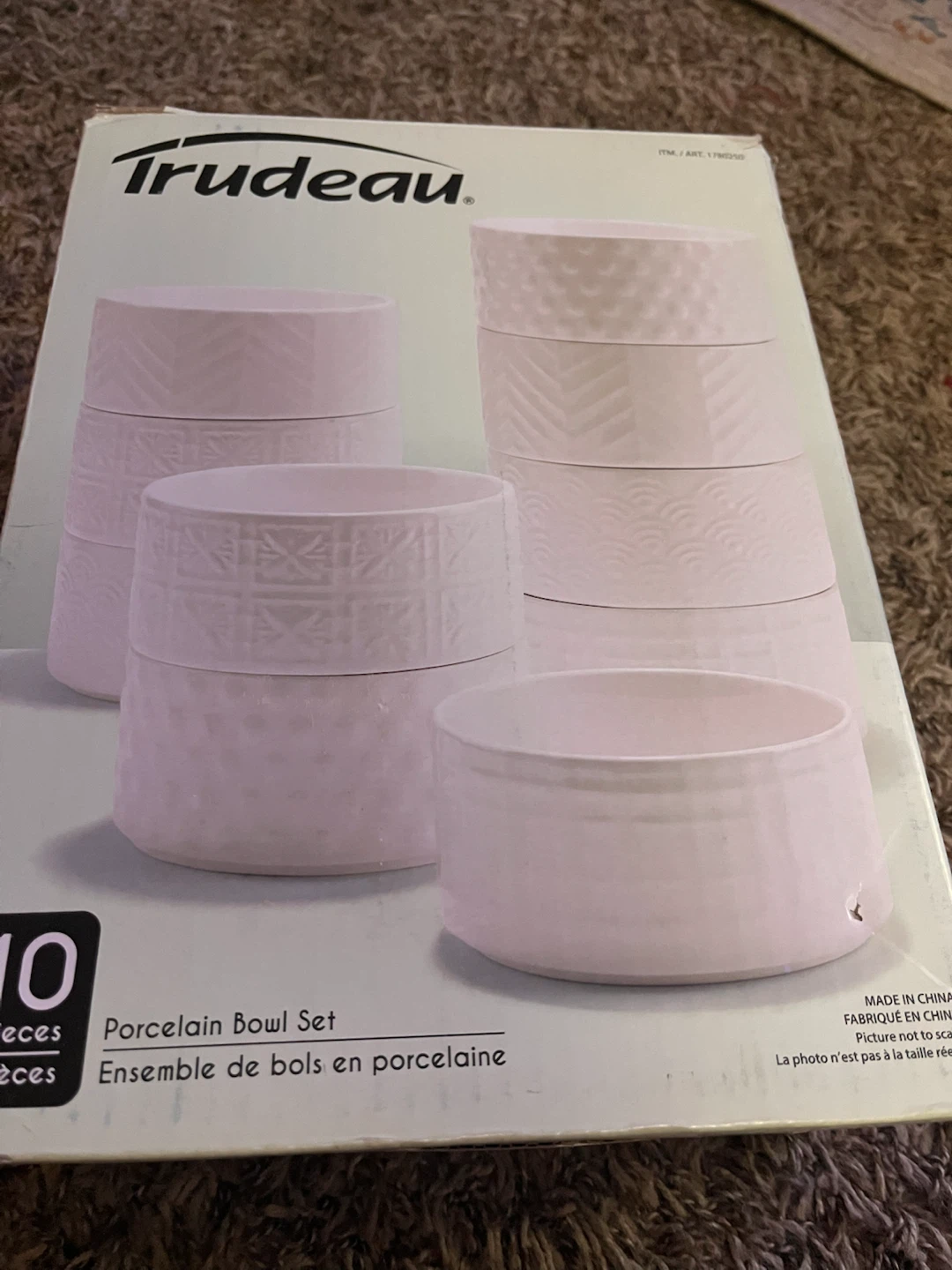 Trudeau 10-Piece Porcelain Bowl Set - photo 2