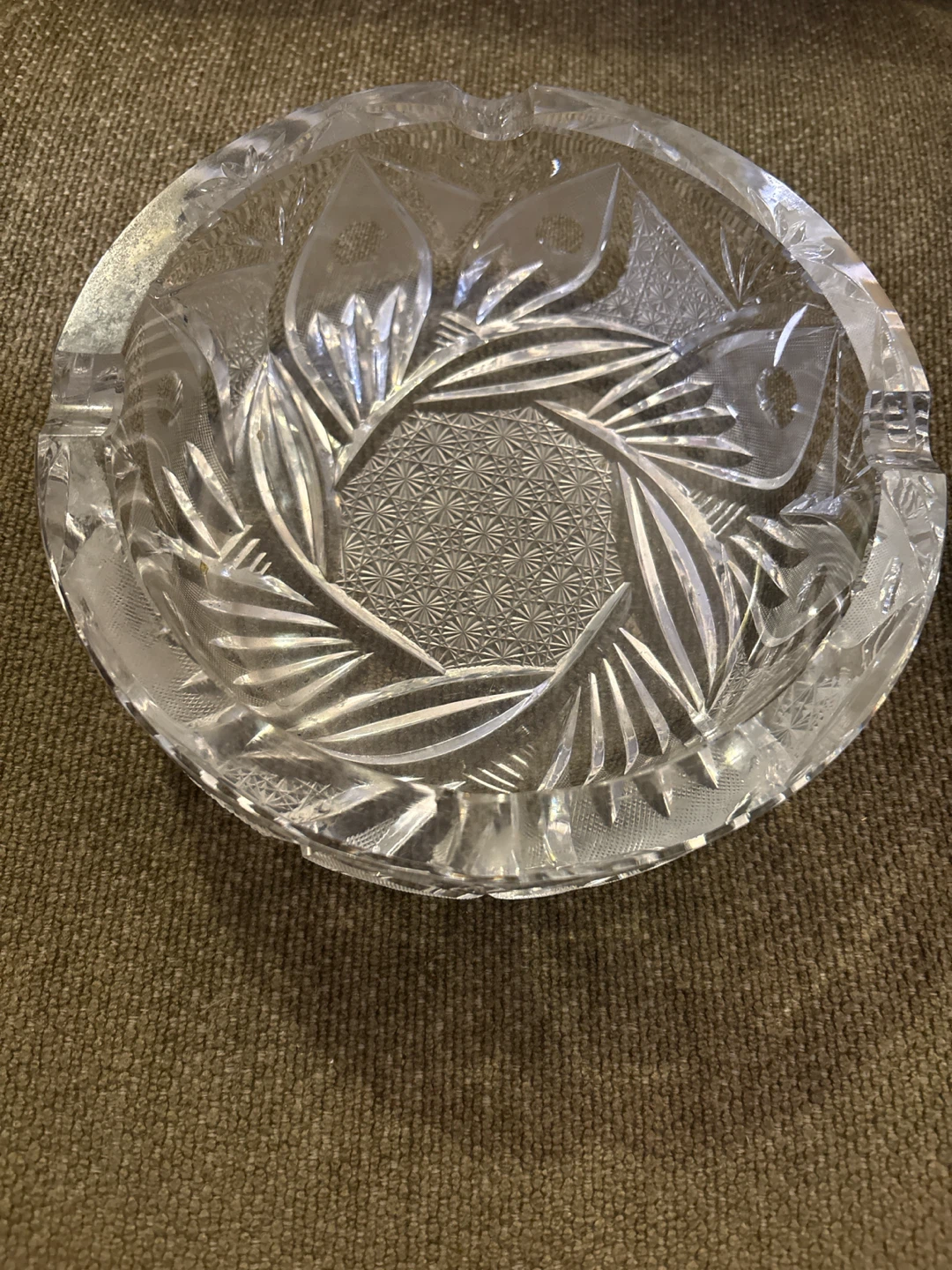 Vintage Cut Crystal Ashtray