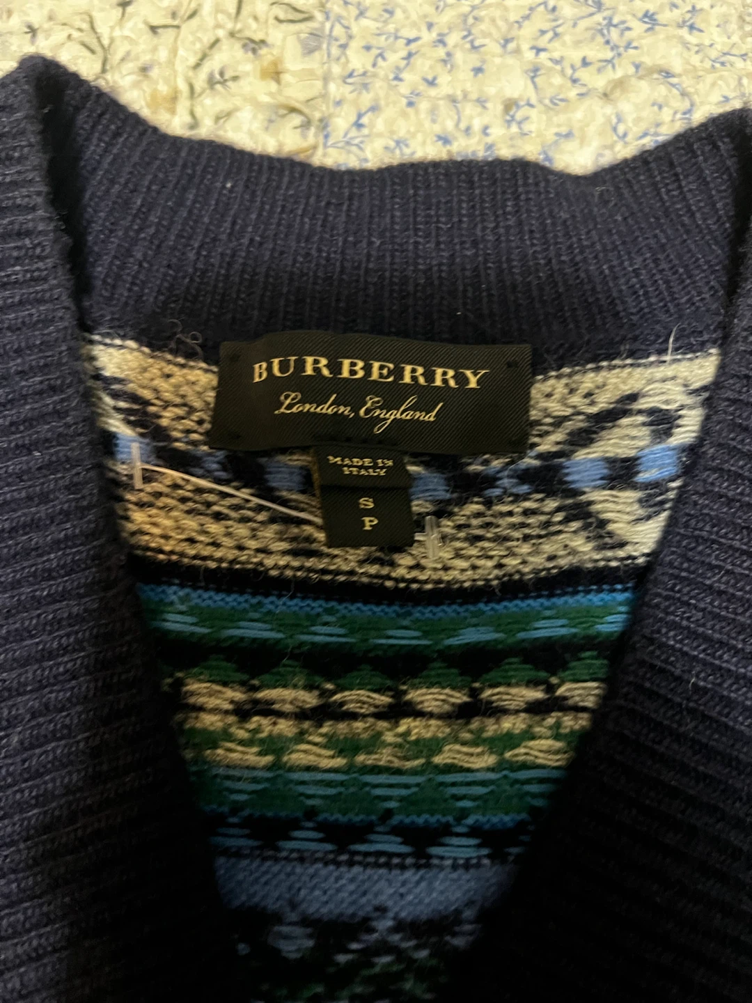 Burberry Fair Isle Knit Vest Size S