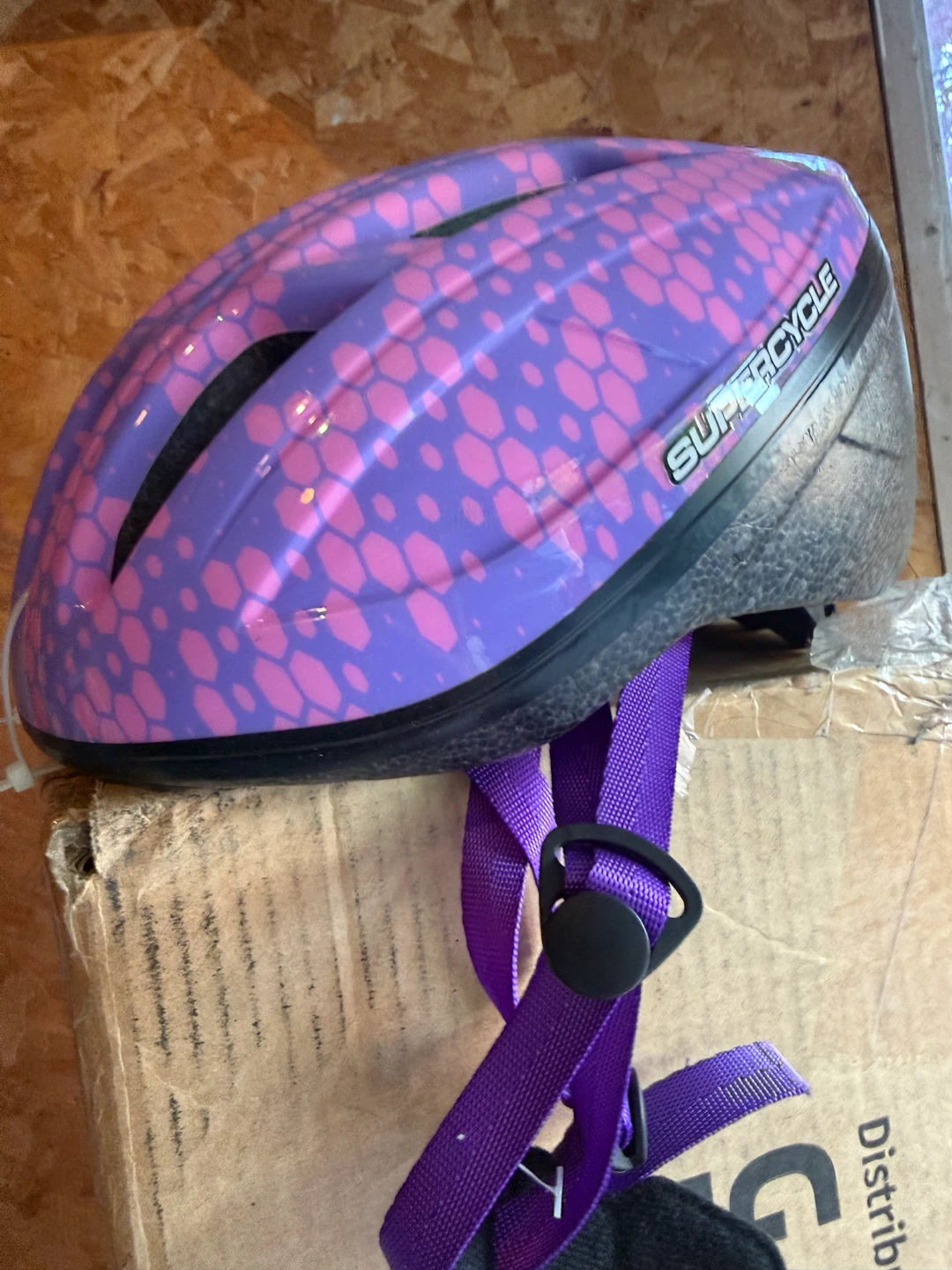 Supercycle Kids Bike Helmet - Purple and Pink - photo 2