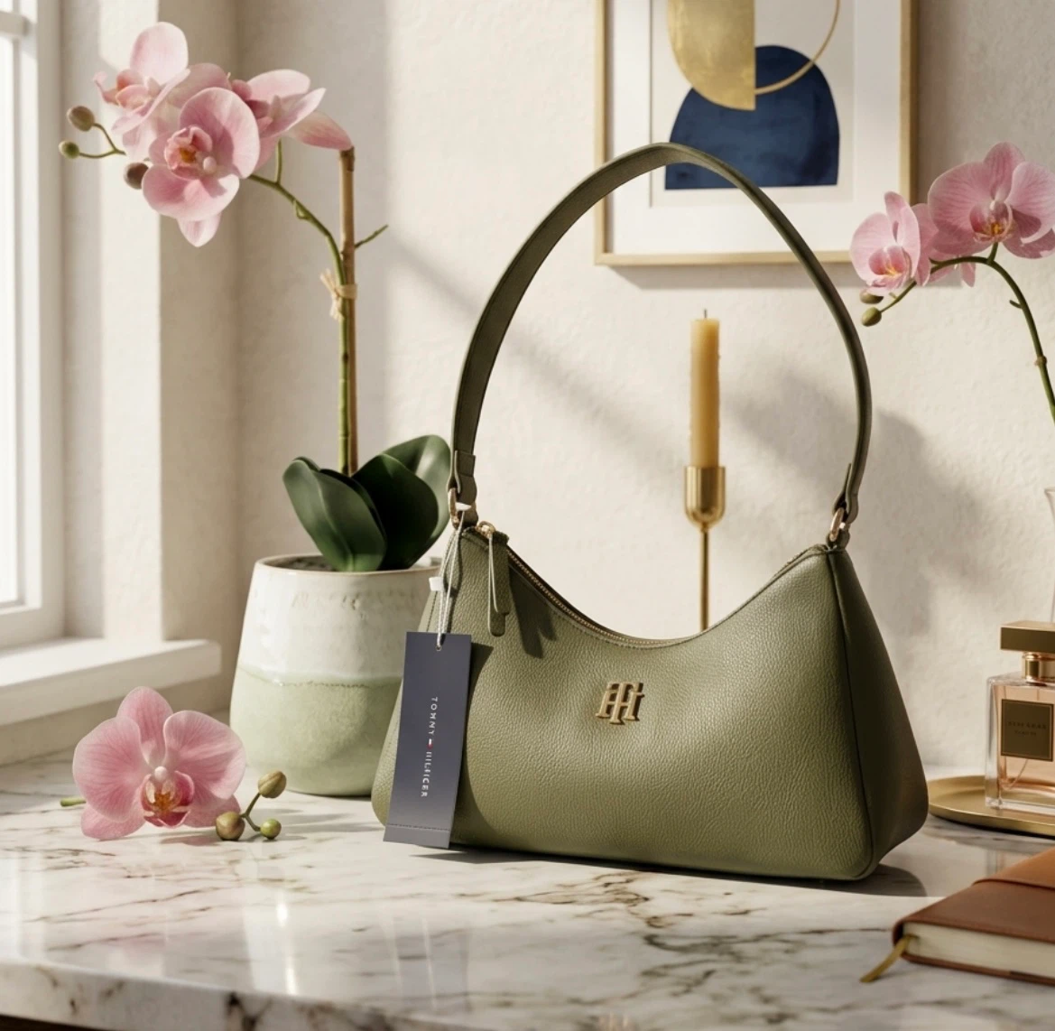 Tommy Hilfiger Olive Green Shoulder Bag - photo 2