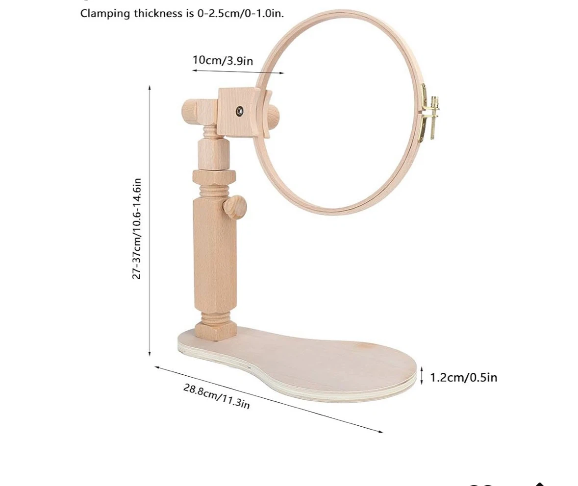 Adjustable Beech Wood Embroidery Hoop Stand - photo 2