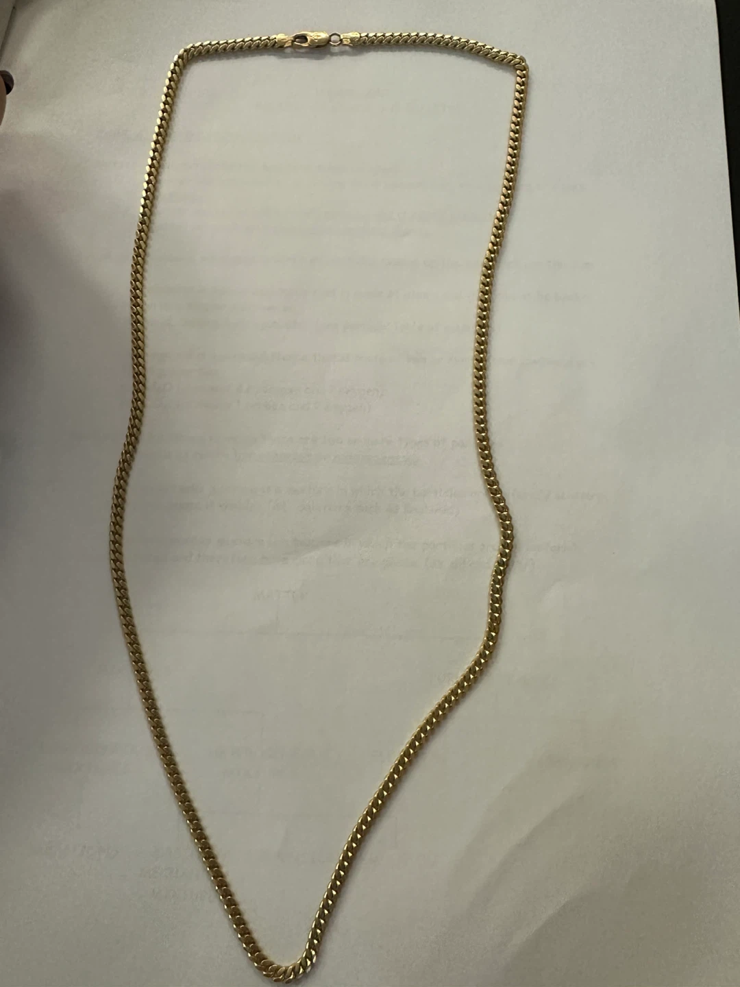 18K Gold Curb Link Chain