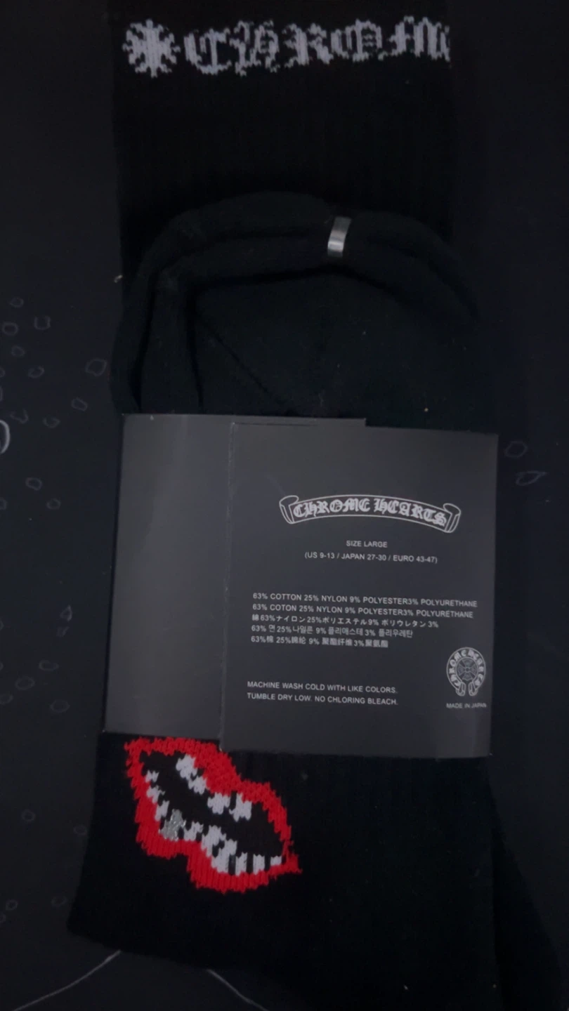 Chrome Hearts socks black and red matty boy - photo 3