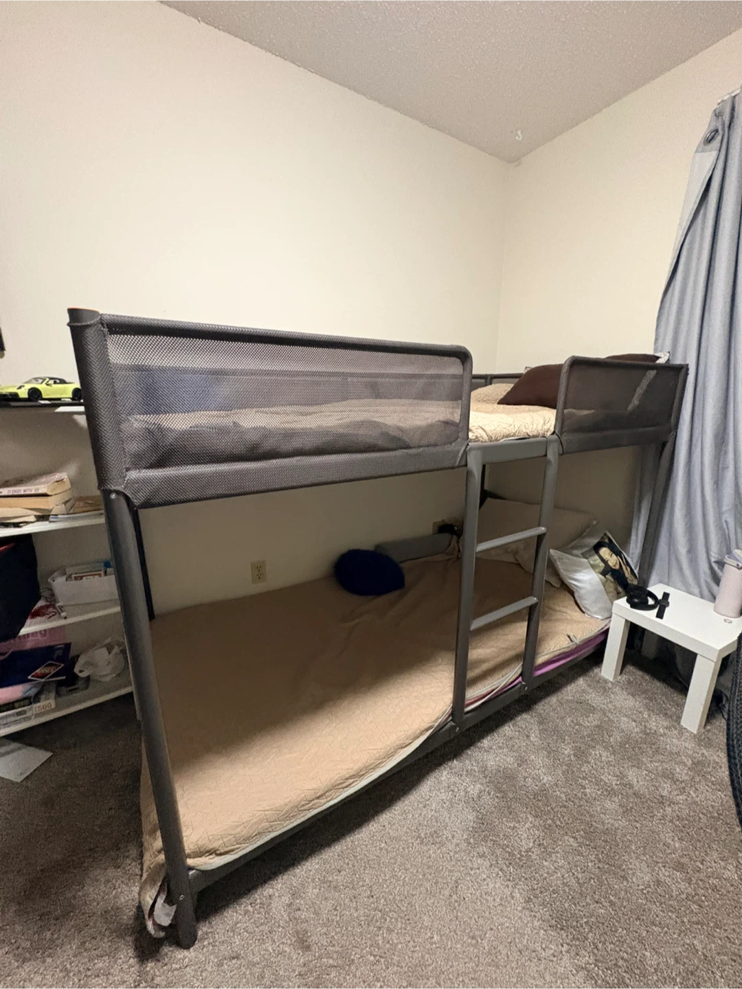 Metal Bunk Bed with Mesh Railings