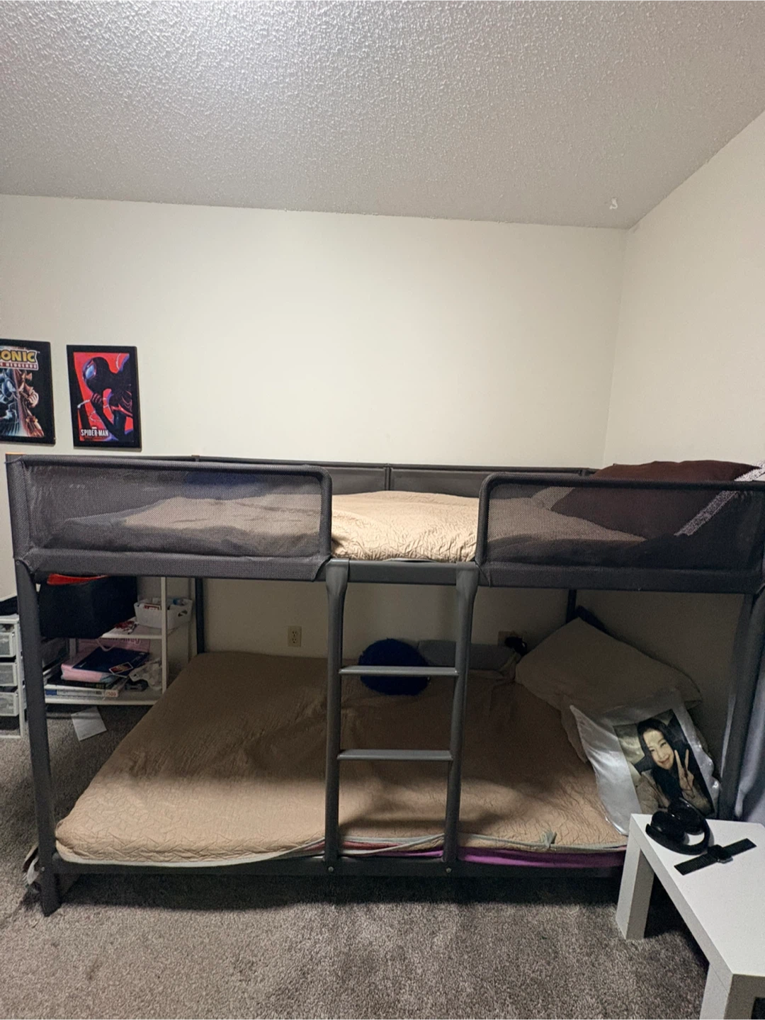 Metal Bunk Bed with Mesh Railings - photo 2