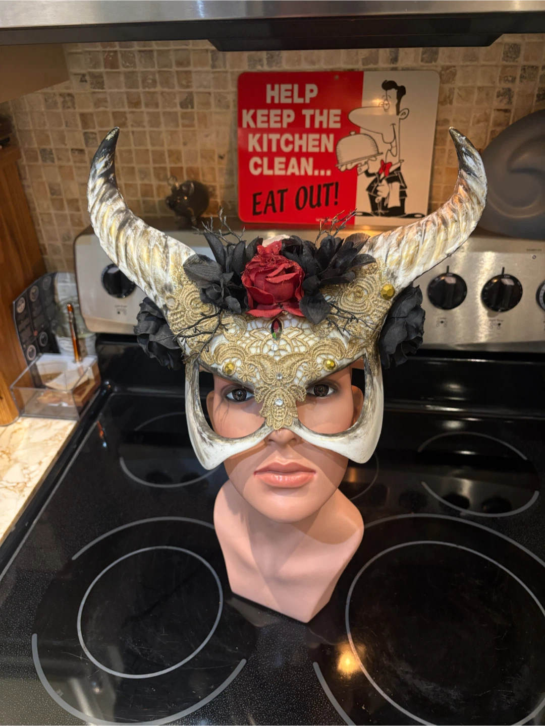 Gothic Horned Masquerade Mask
