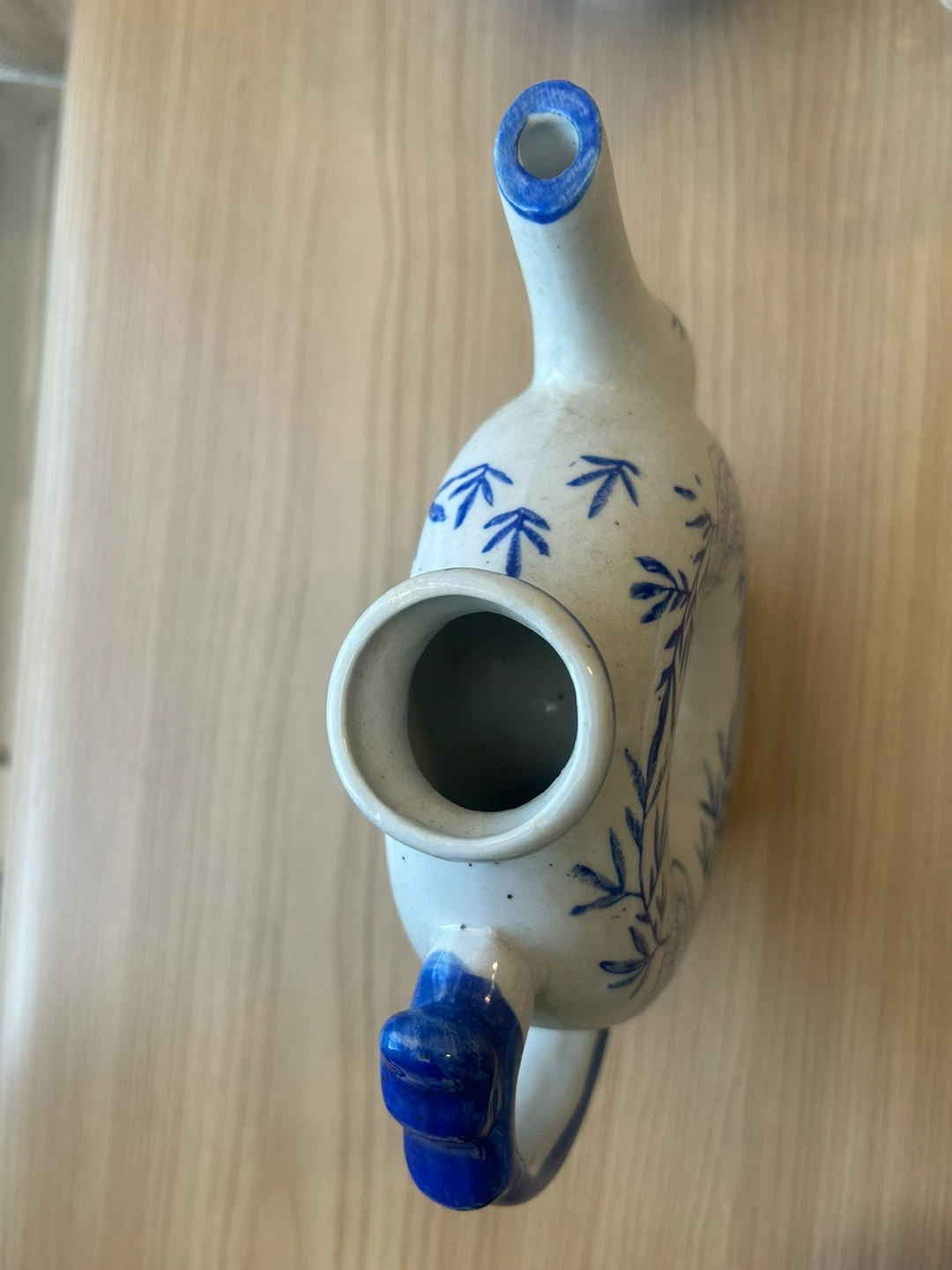 Blue and White Ceramic Ring Teapot - photo 2