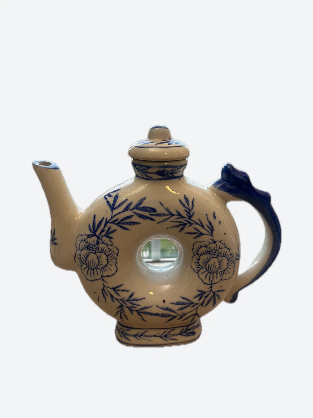 Blue and White Ceramic Ring Teapot - photo 3