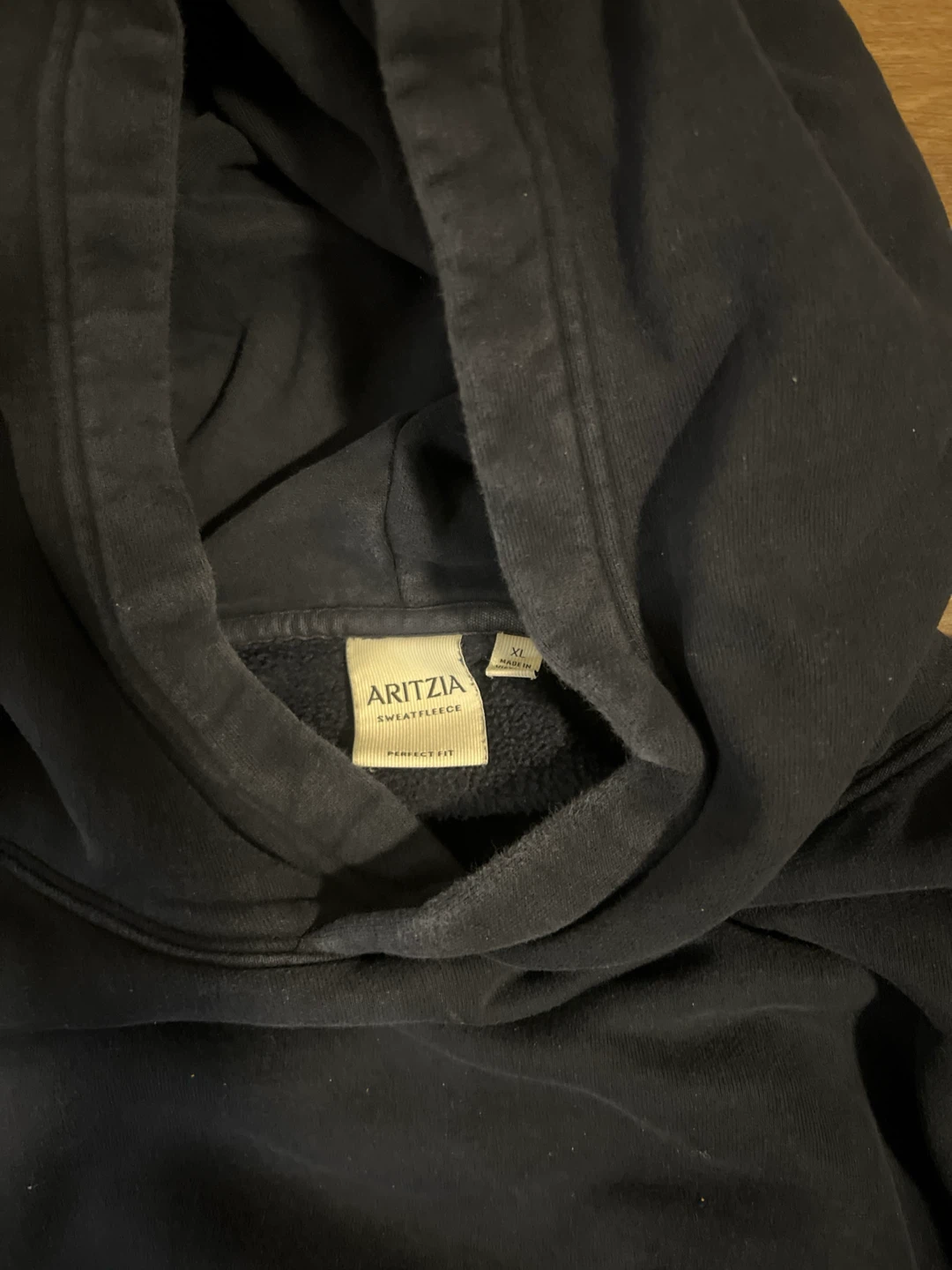 Aritzia Perfect Fit Hoodie – Navy, XL · - photo 3