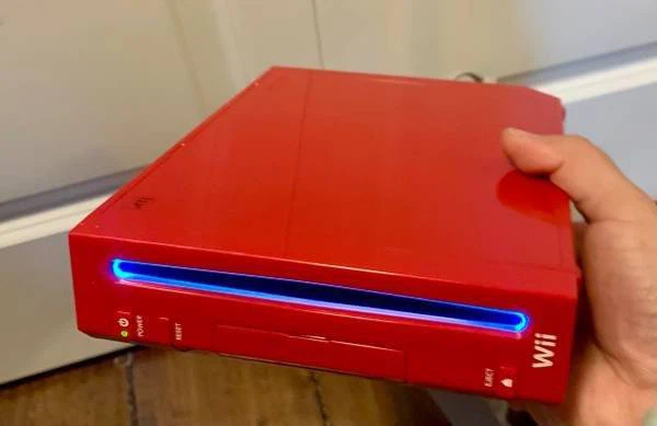 Red Nintendo Wii Console with MotionPlus Controller