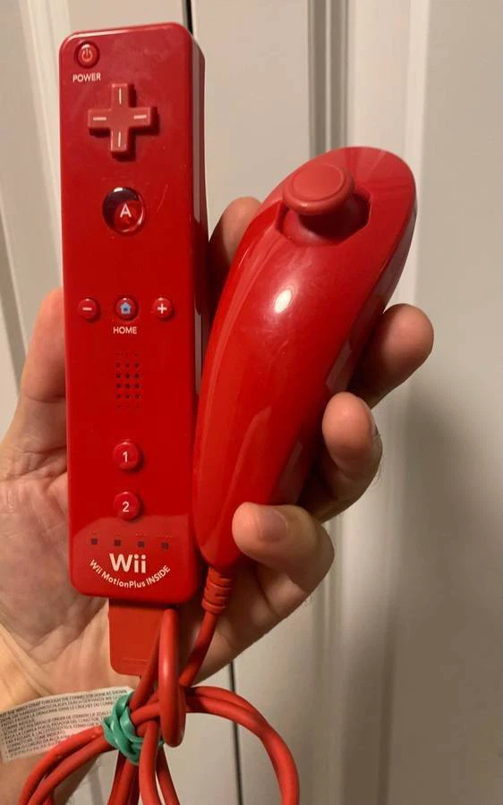 Red Nintendo Wii Console with MotionPlus Controller - photo 2
