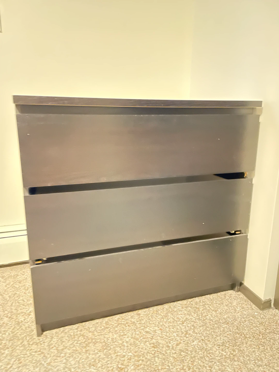 3-Drawer Grey Dresser IKEA