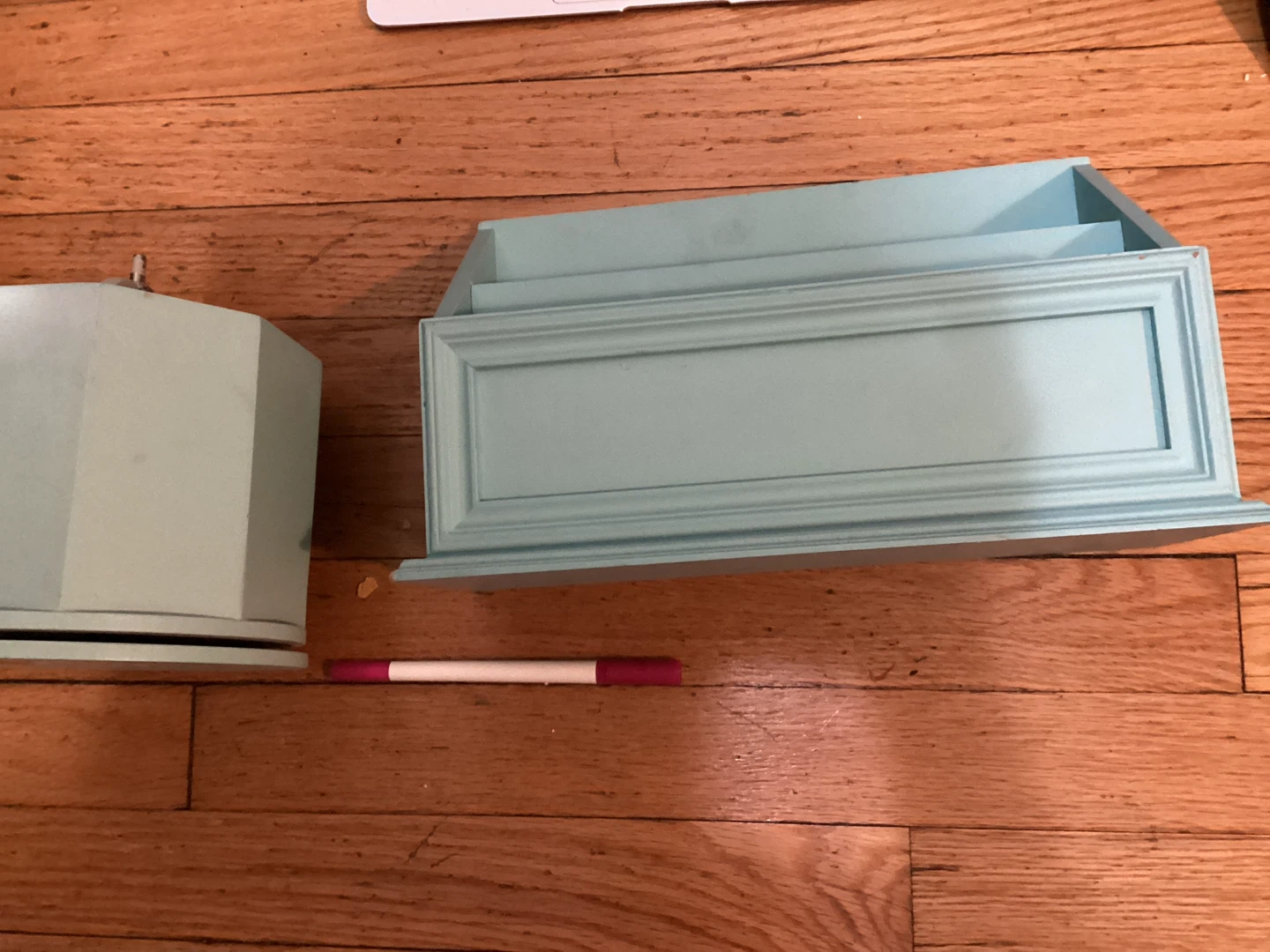 Light Blue Wooden Desk Organizer Set - photo 2