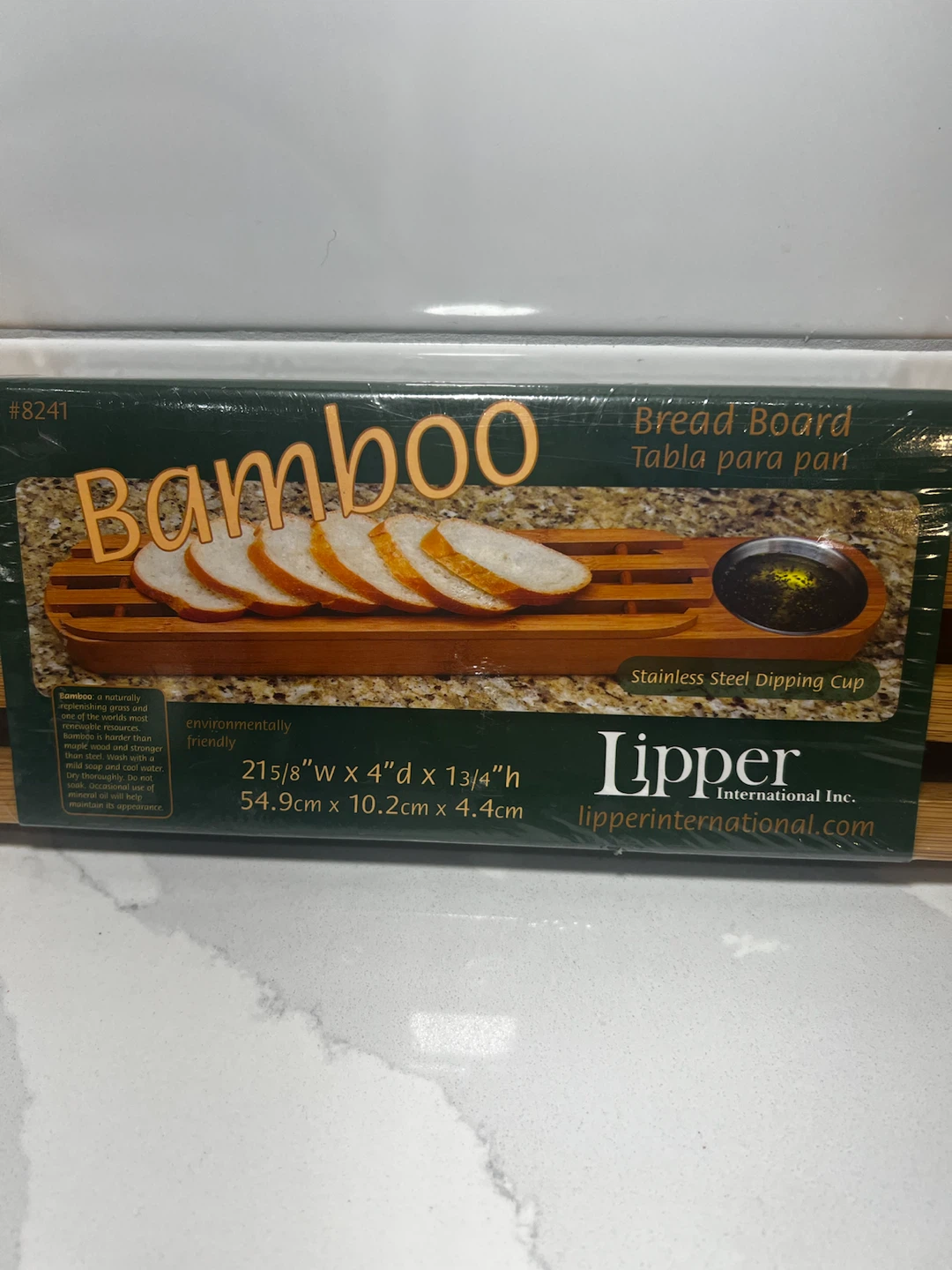 NEW Bamboo Bread Board With Dipping Cup - photo 2