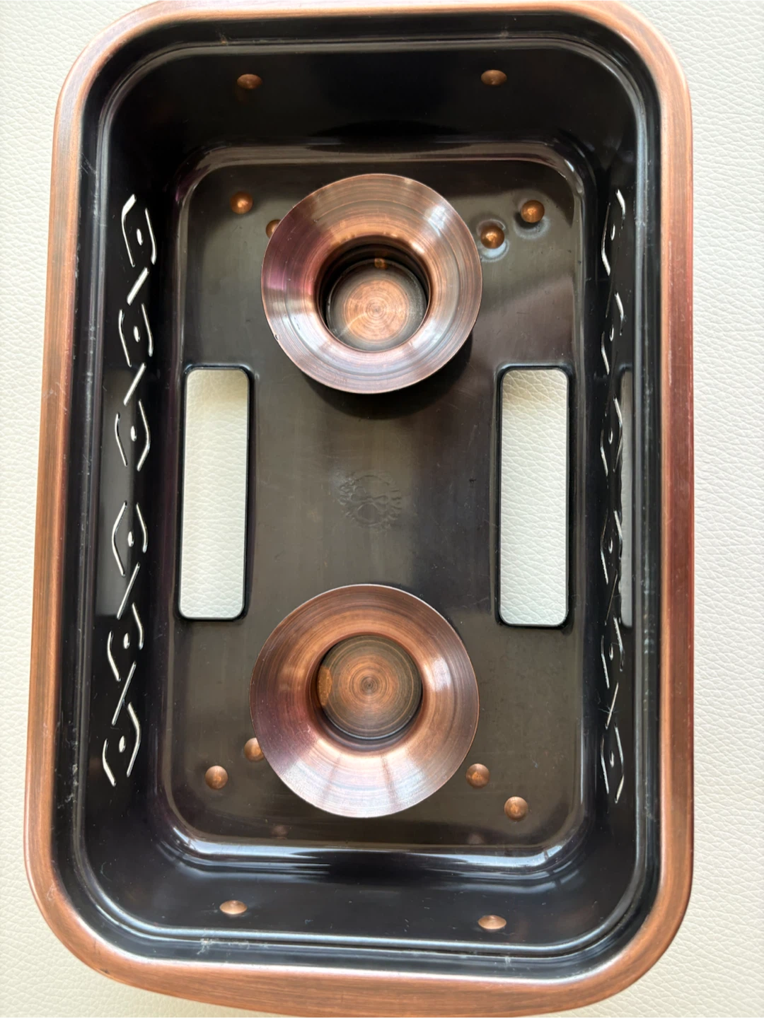 Copper Rectangular Tea Warmer Stand - photo 2