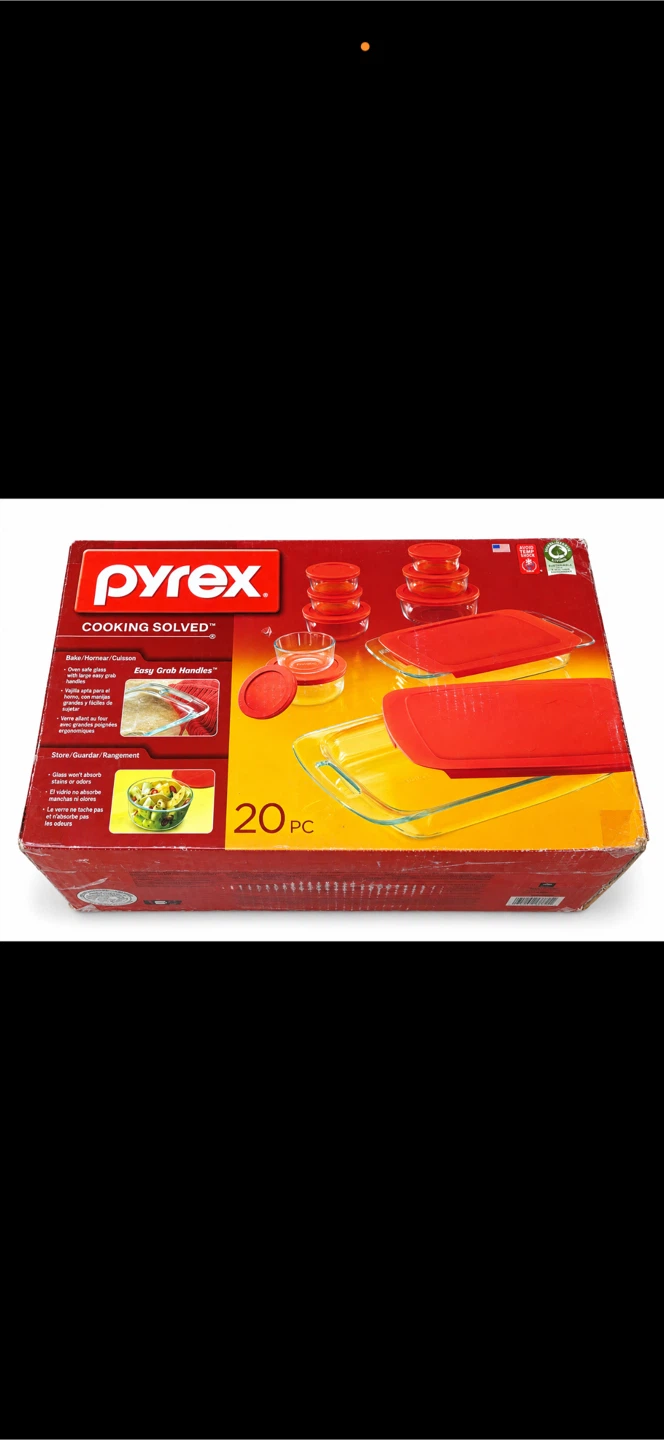 Pyrex 20-Piece Glass Bake N' Store Set-Rare Set