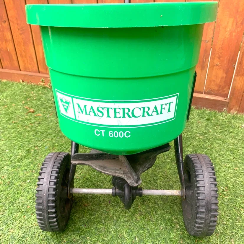 Lawn Spreader Broadcast Fertilizer Grass Seed Push Garden Tool - photo 3